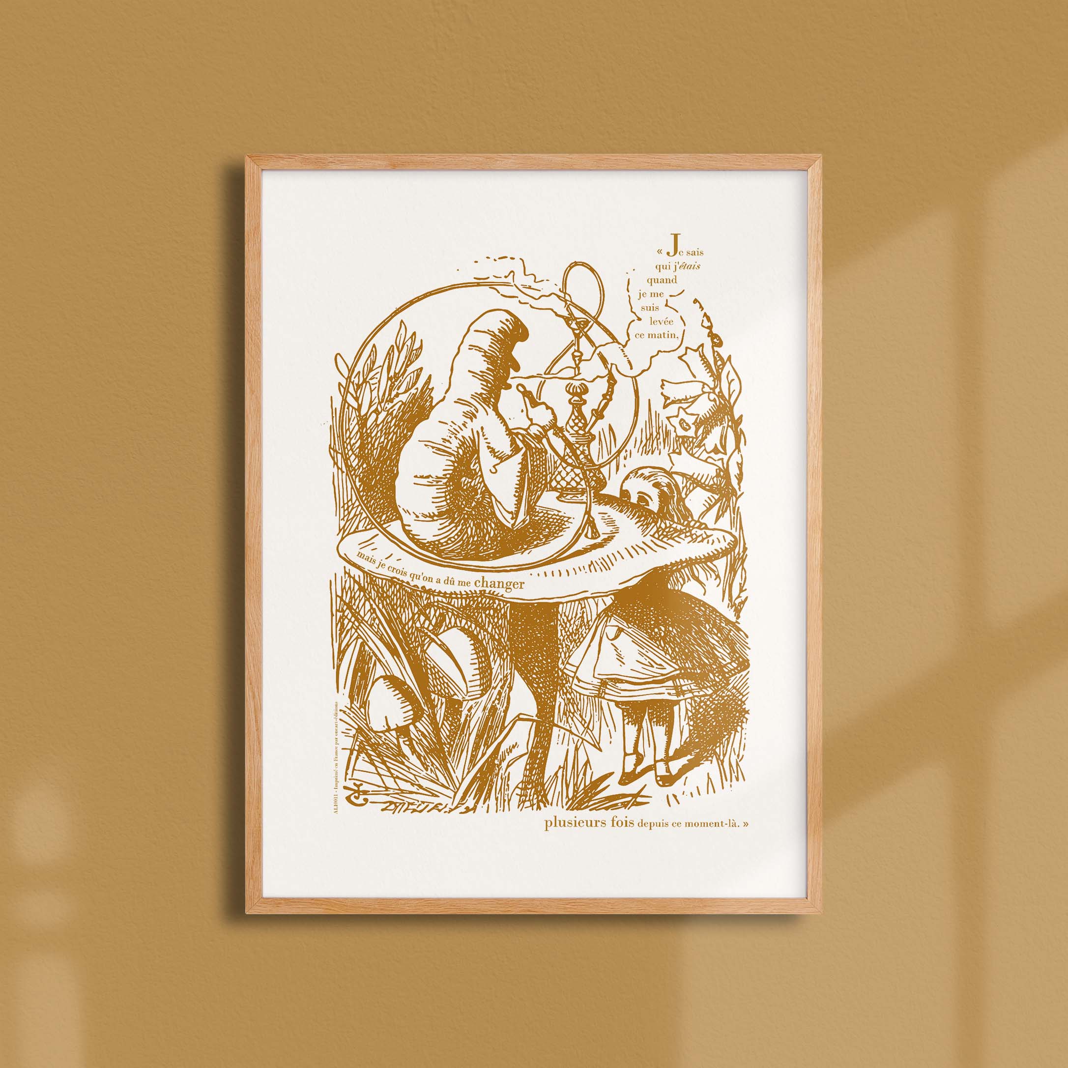 Affiche "Les Imparfaits" Alice rencontre la chenille