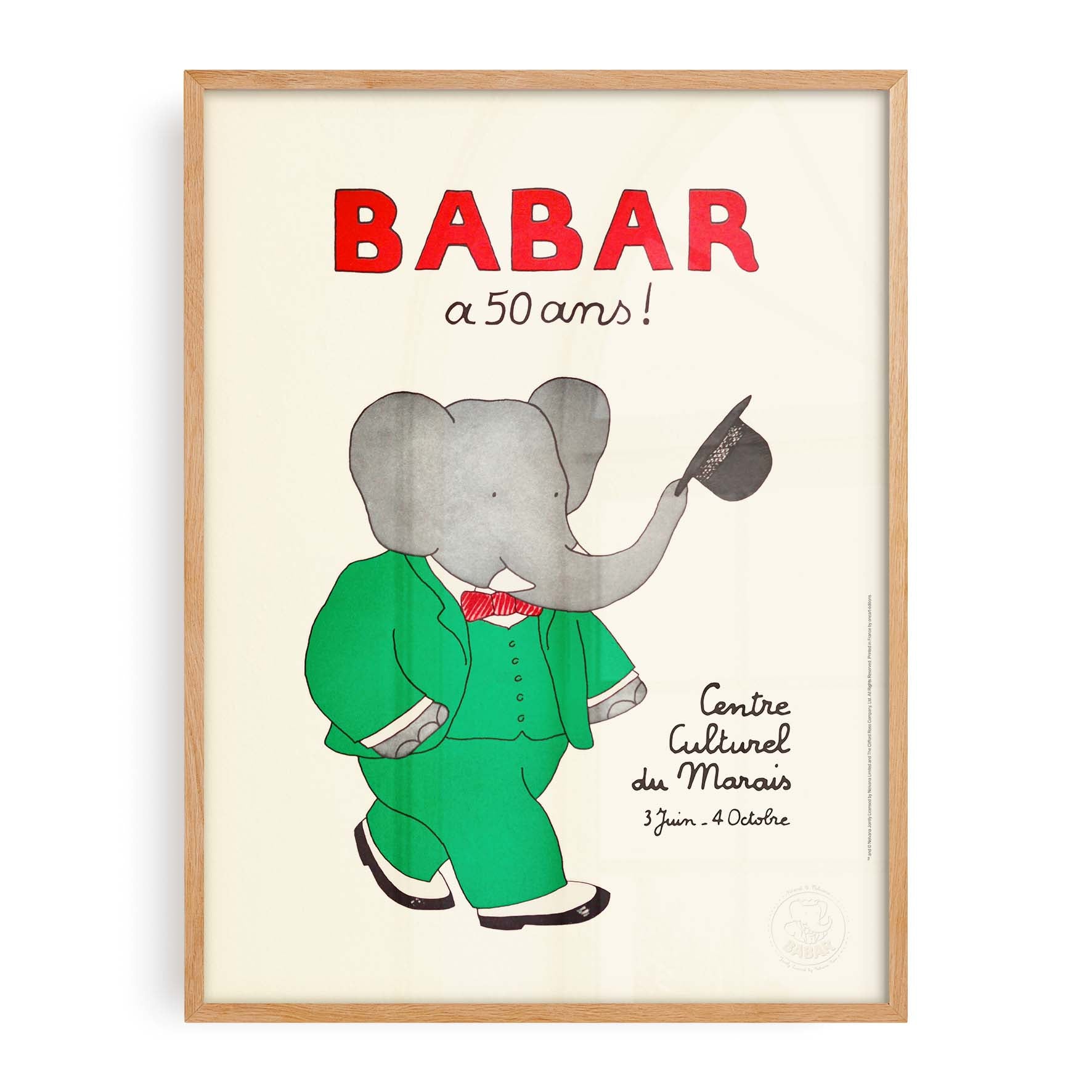 Affiche Babar a 50 ans-oneart.fr