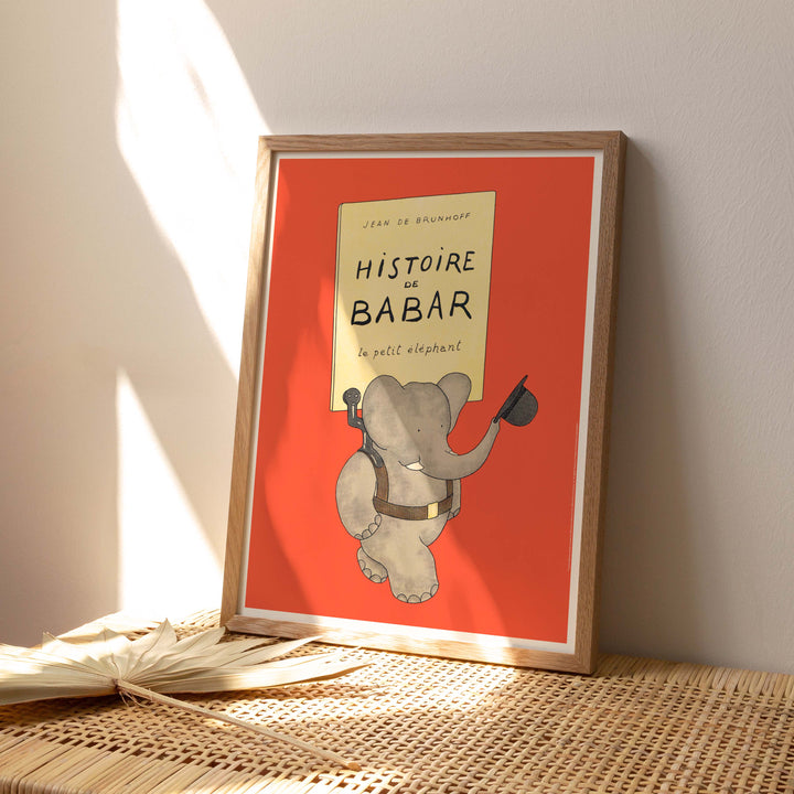 Affiche Histoire de Babar - orange