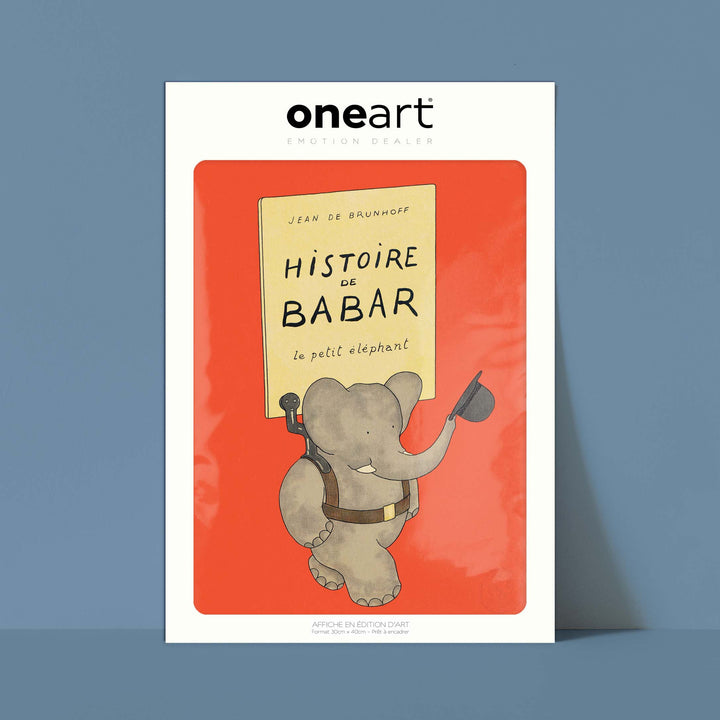 Affiche Histoire de Babar - orange