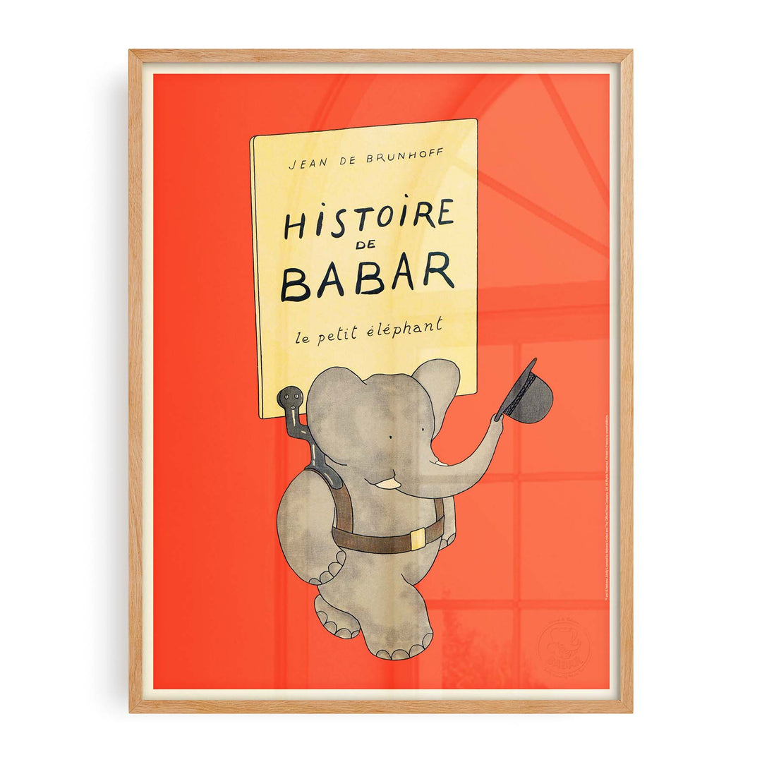 Affiche Histoire de Babar - orange