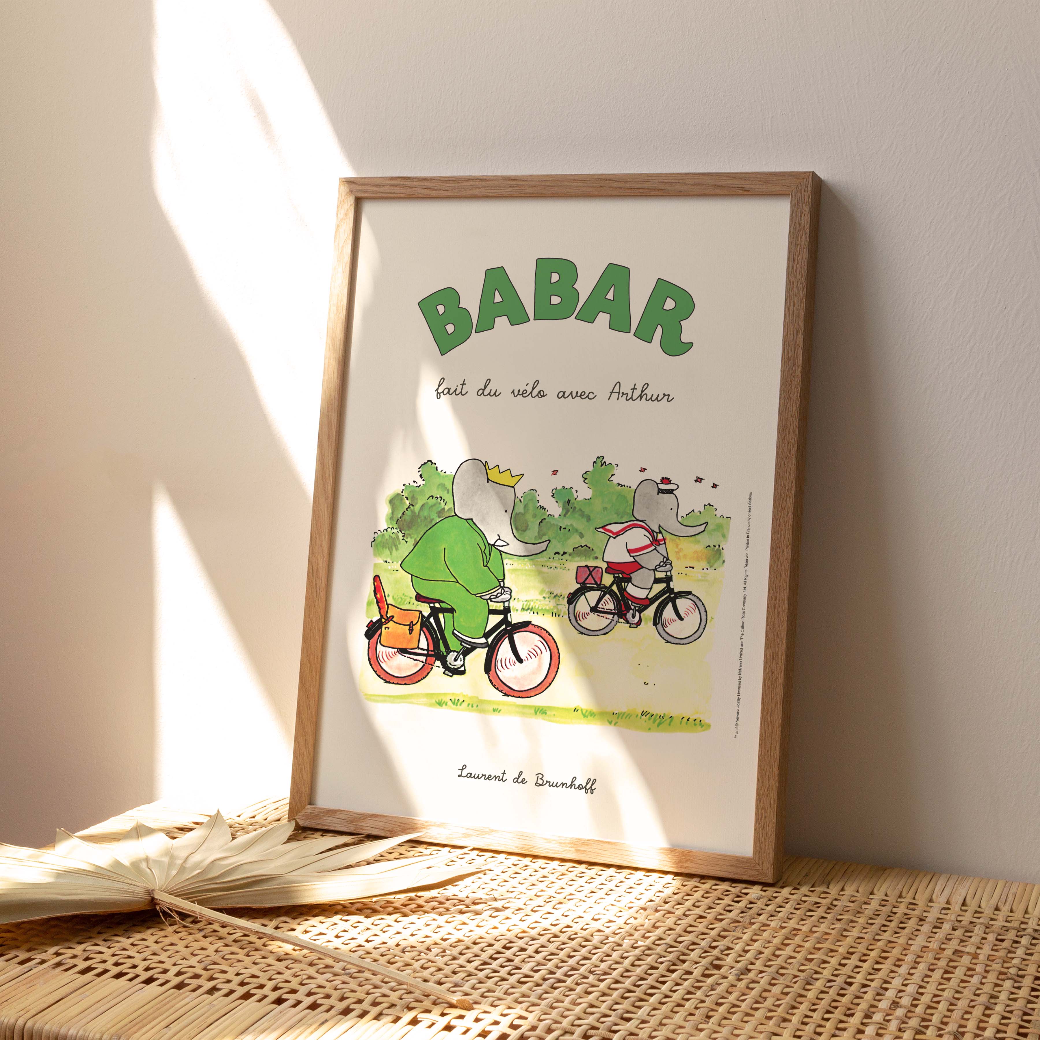 Affiche Babar fait du vélo avec Arthur