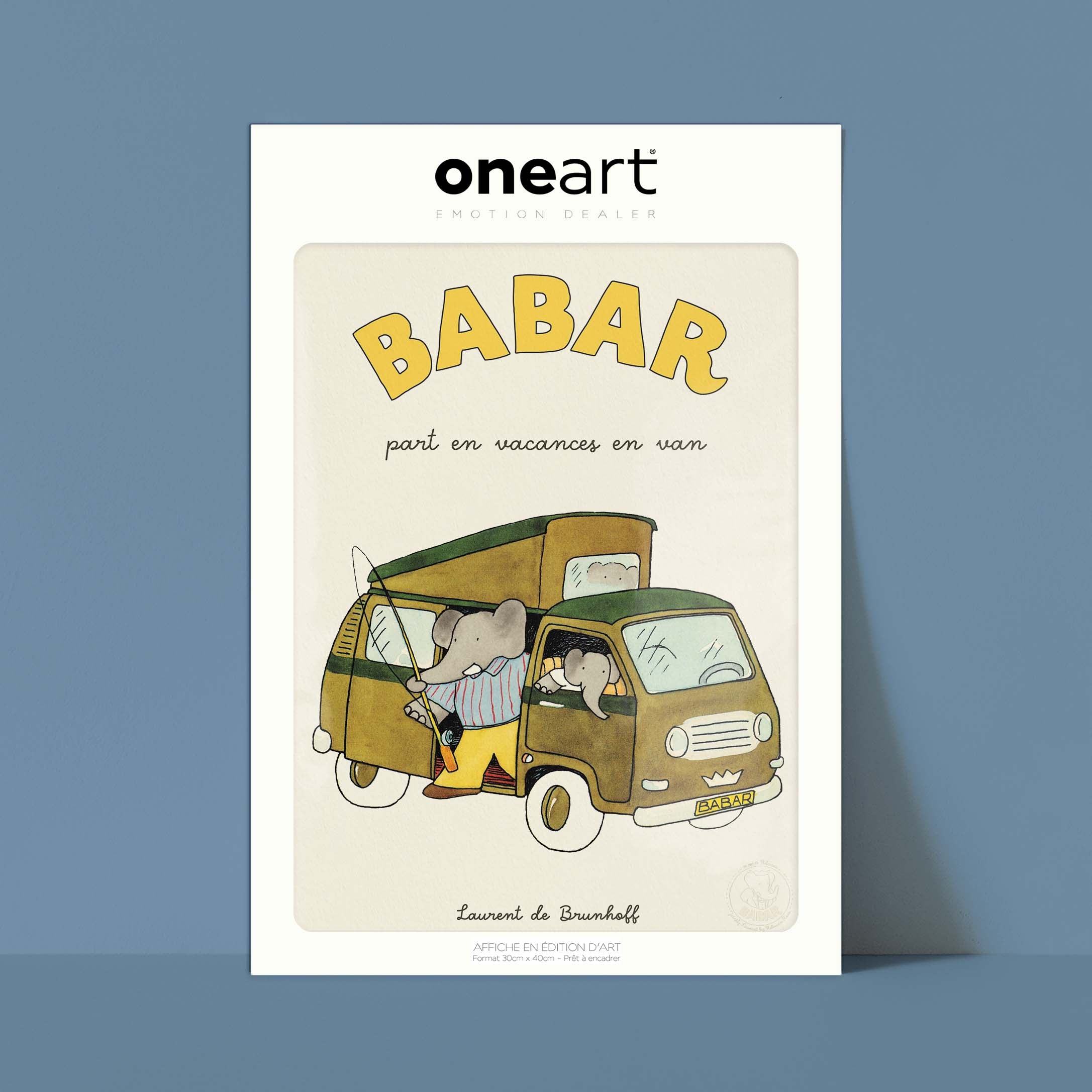 Affiche Babar part en vacances en van