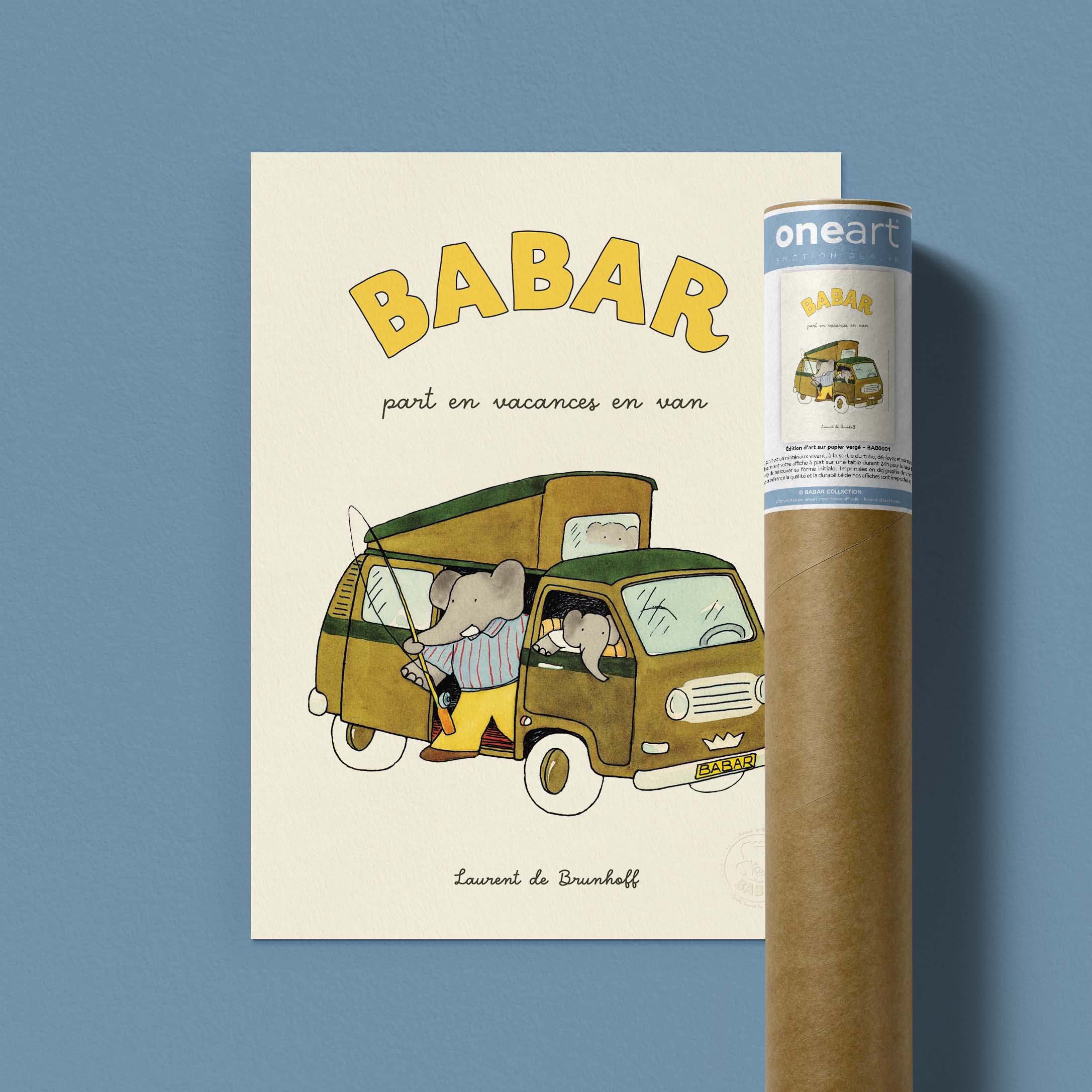 Affiche Babar part en vacances en van