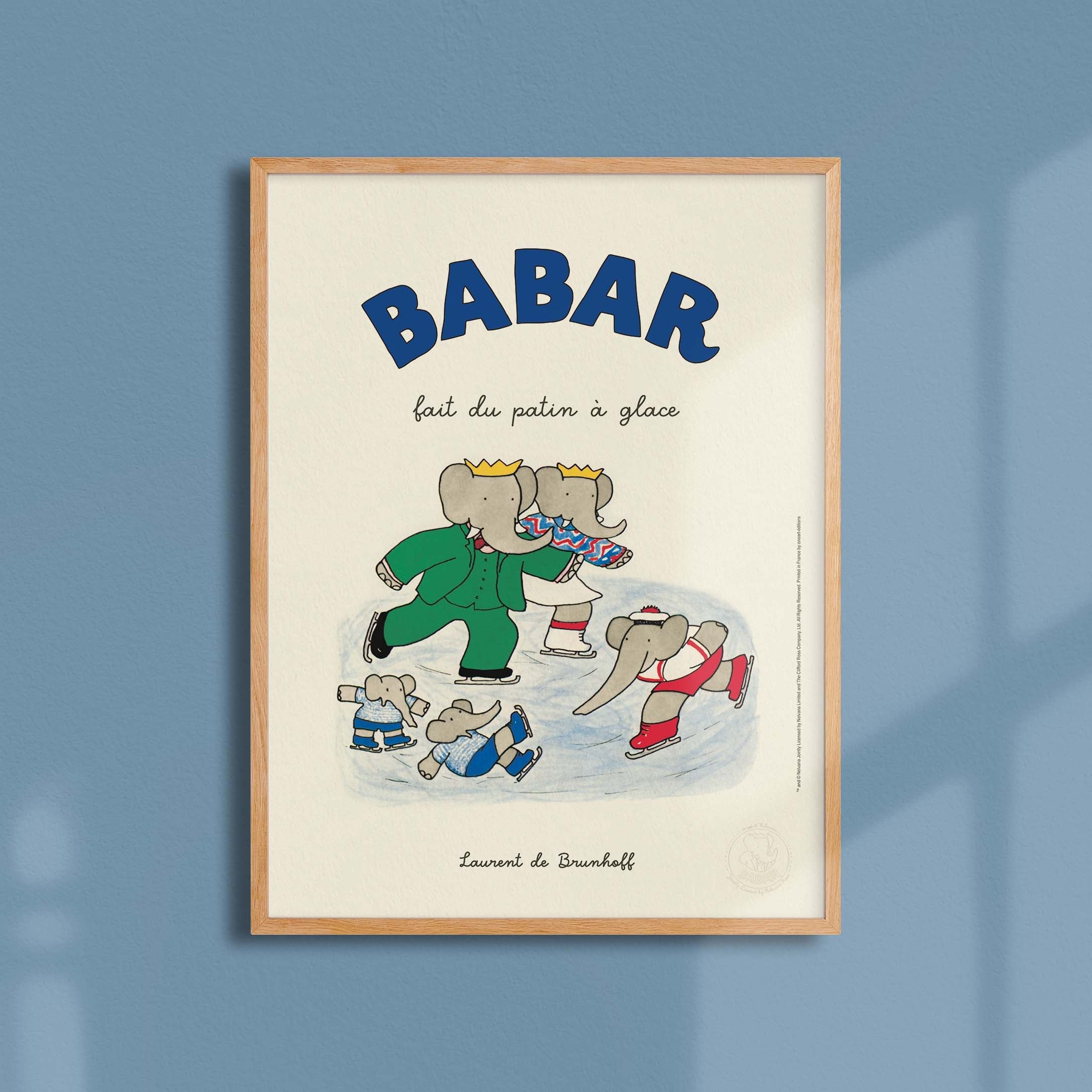 Affiche "Les Imparfaits" Babar fait du patin à glace