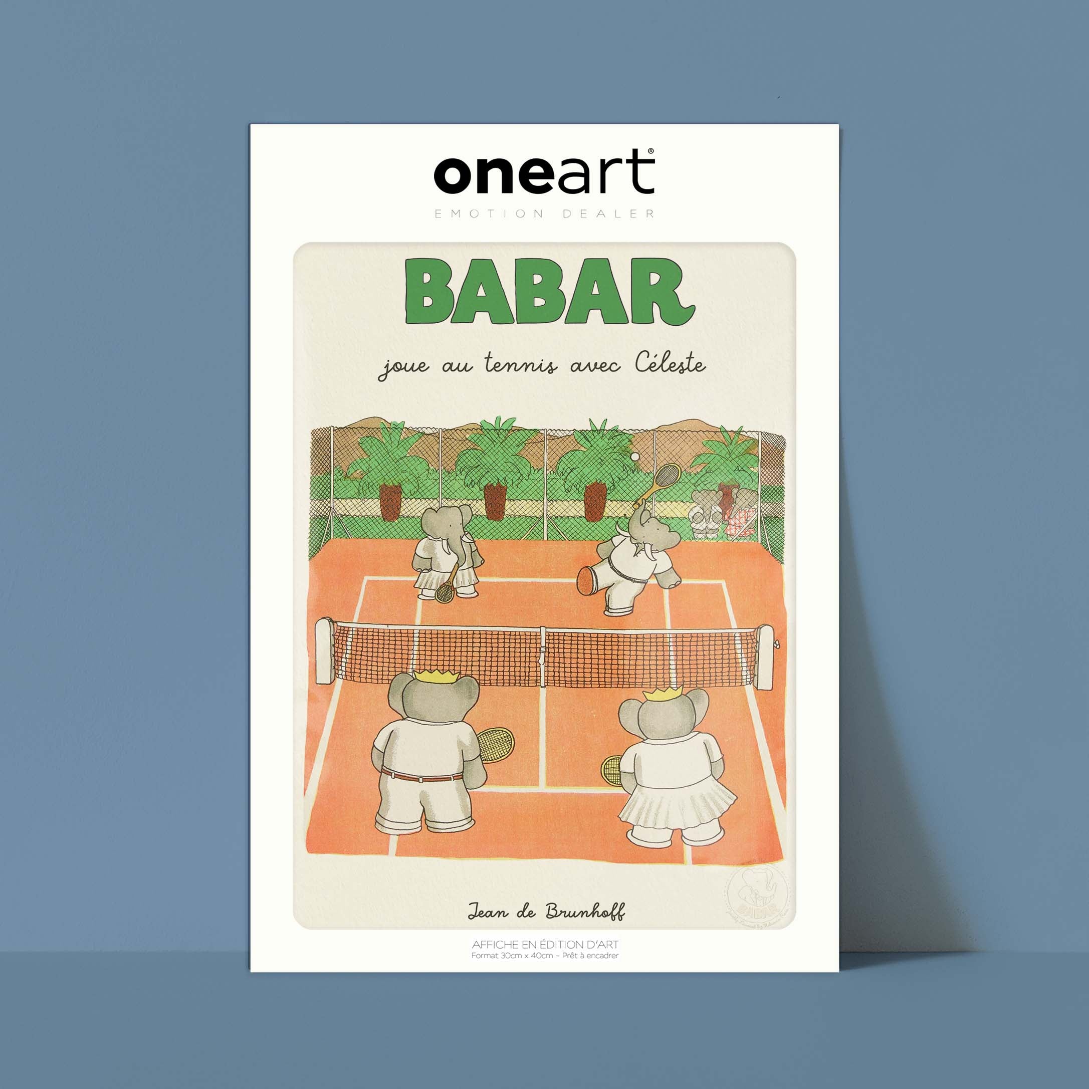 Poster Babar plays tennis with Céleste