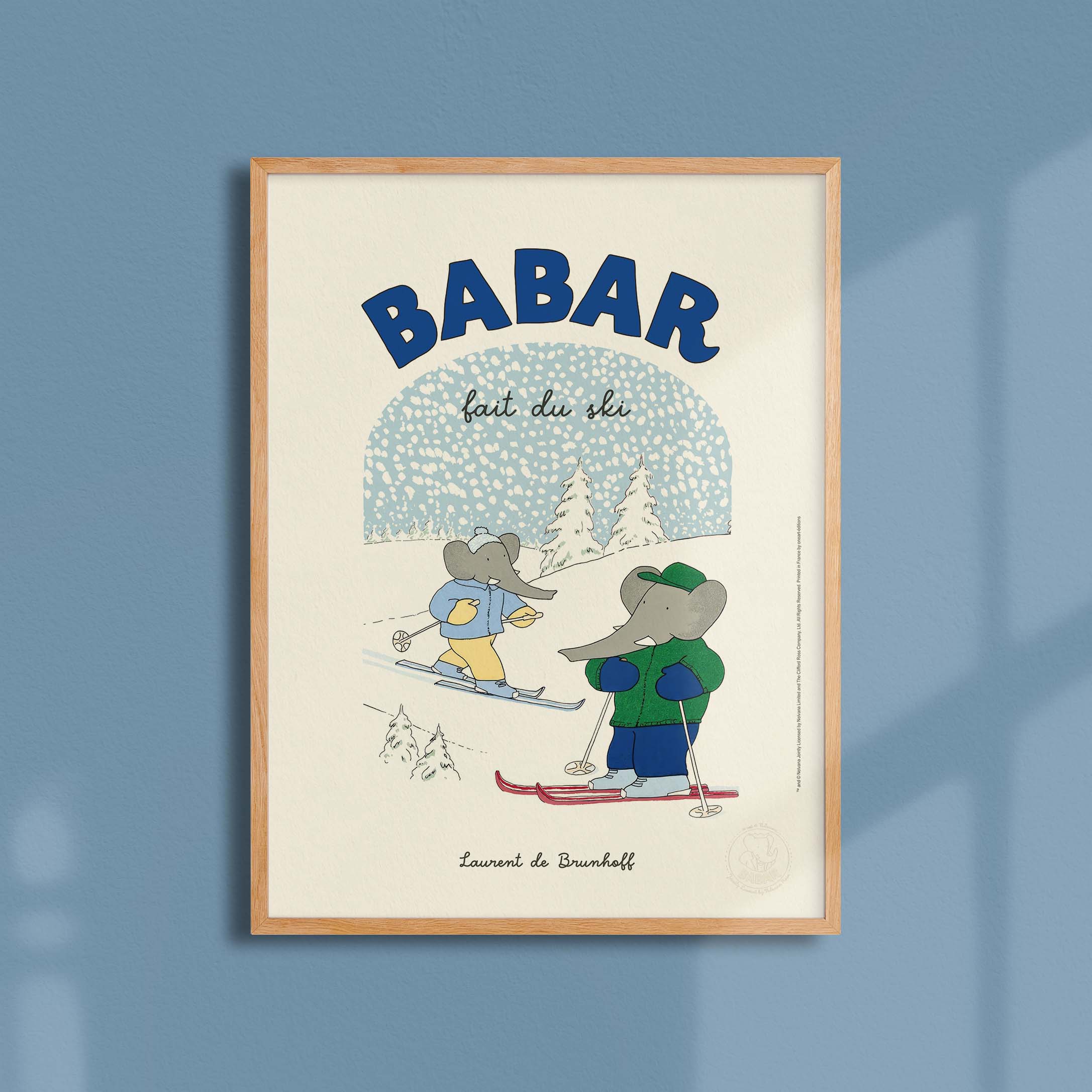 Poster Babar goes skiing