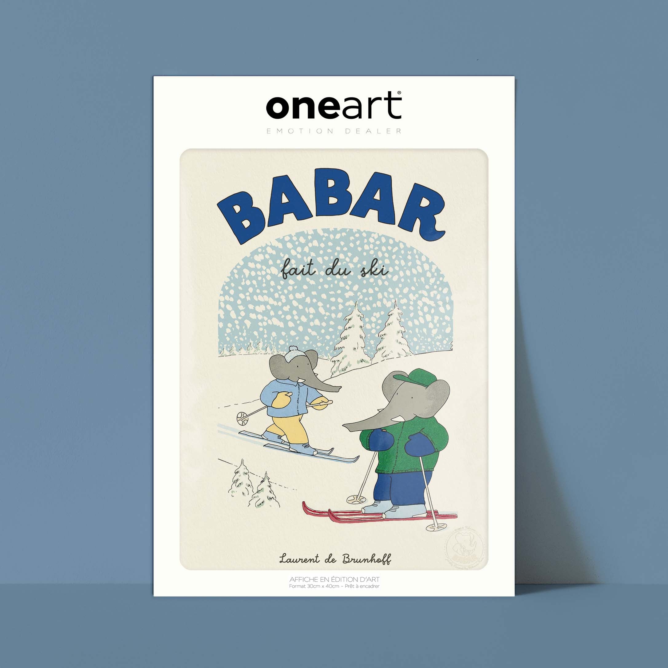 Poster Babar goes skiing