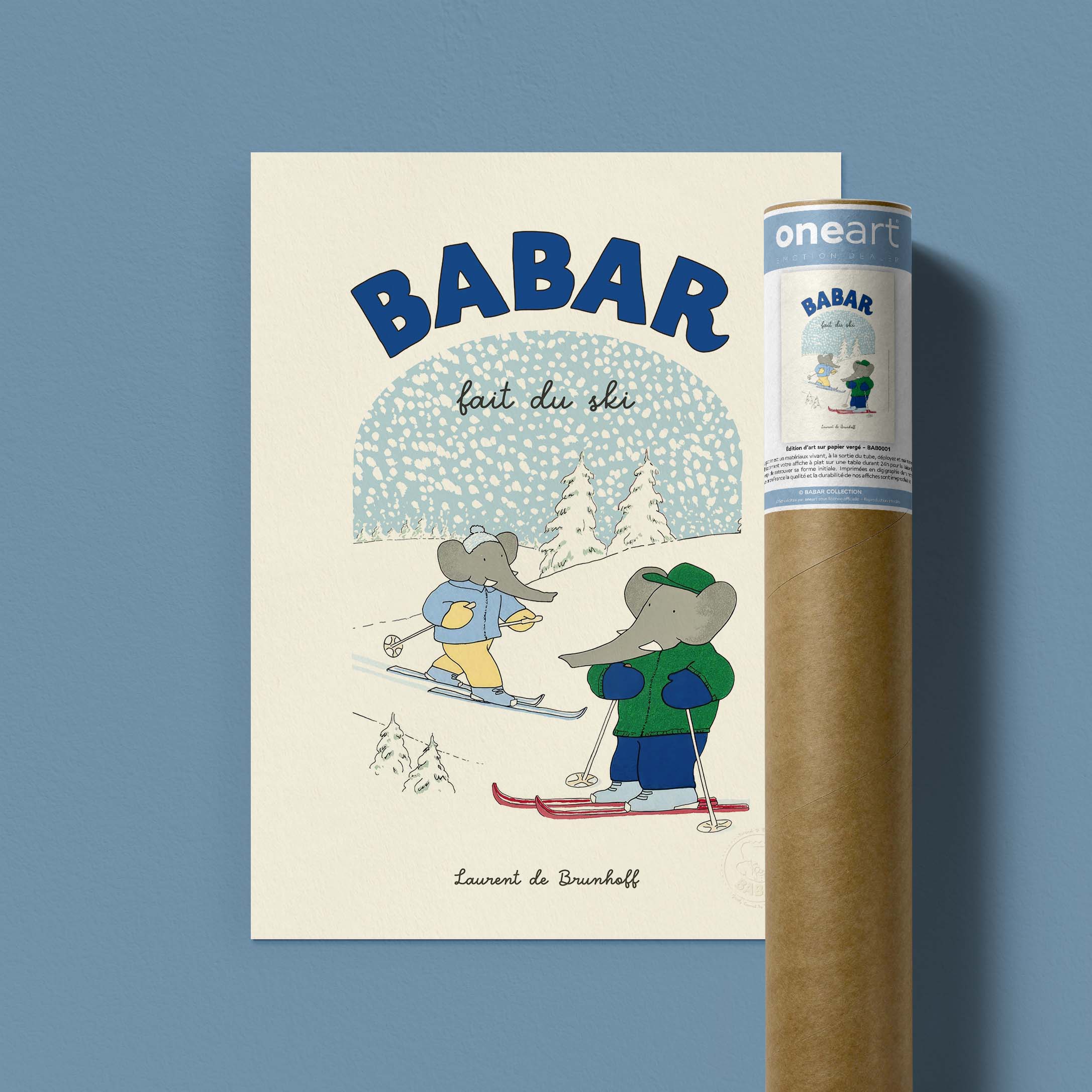 Affiche Babar fait du ski