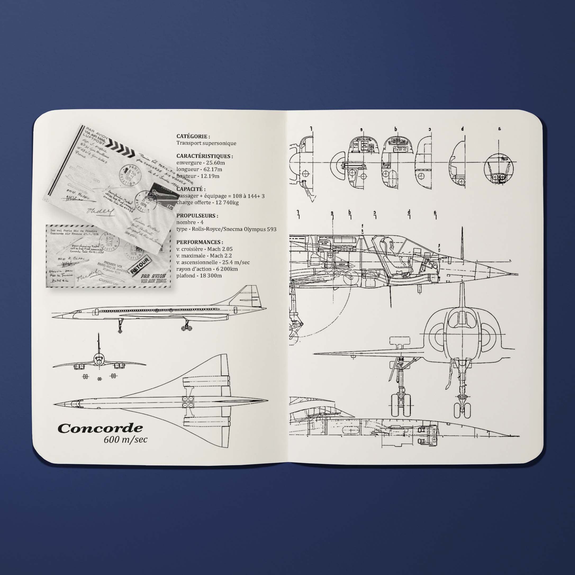 Air France Legend Concorde Timeline Notebook