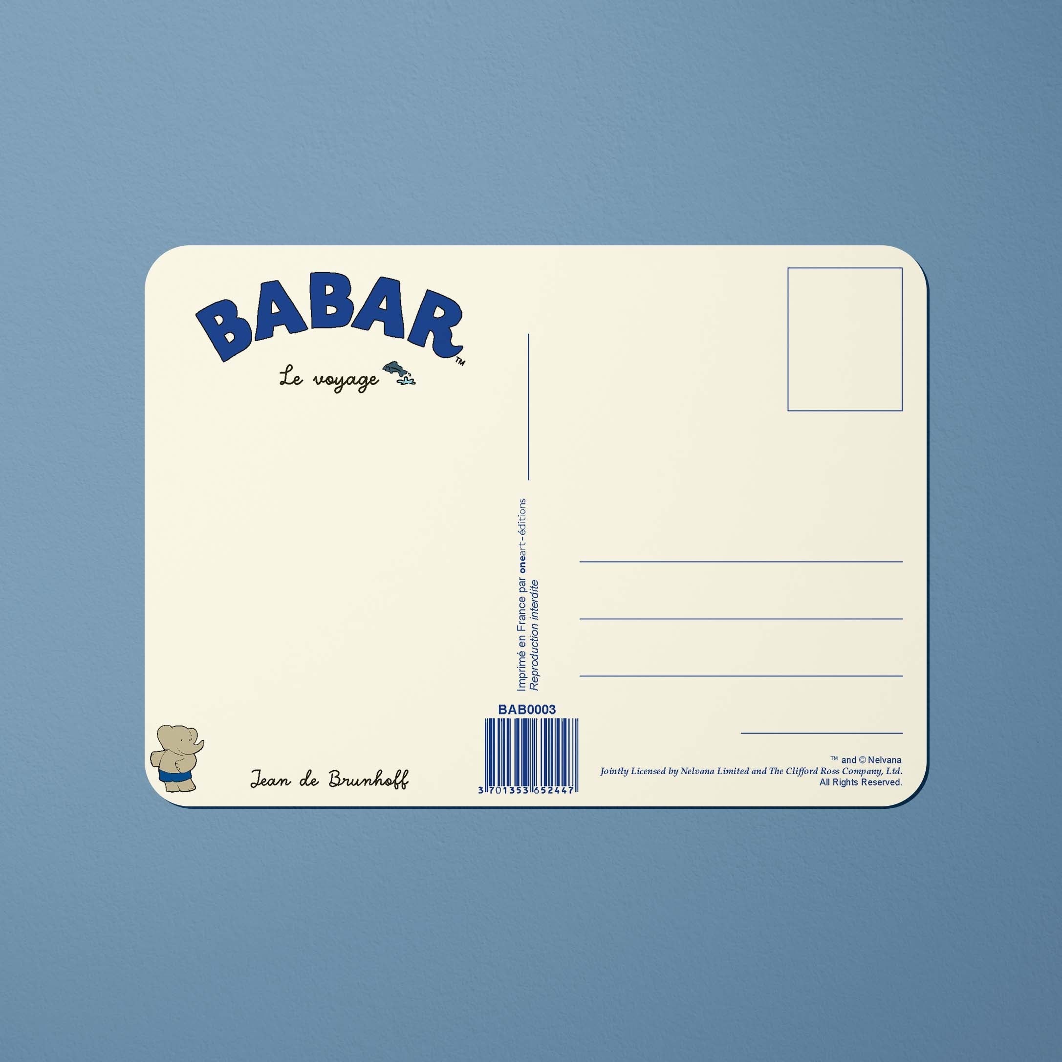 Carte postale Babar Le voyage de Babar