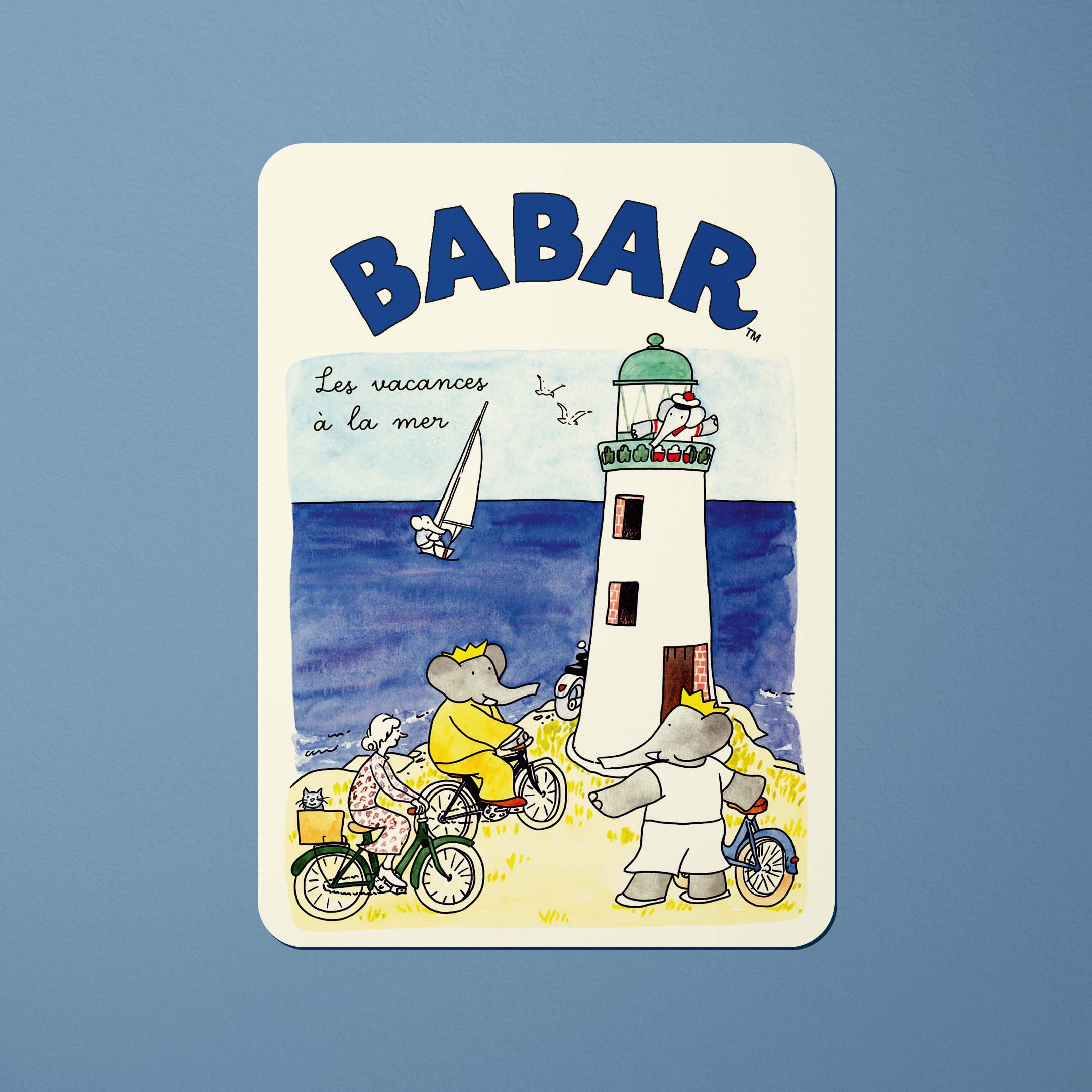 Carte postale Babar Les vacances à la mer