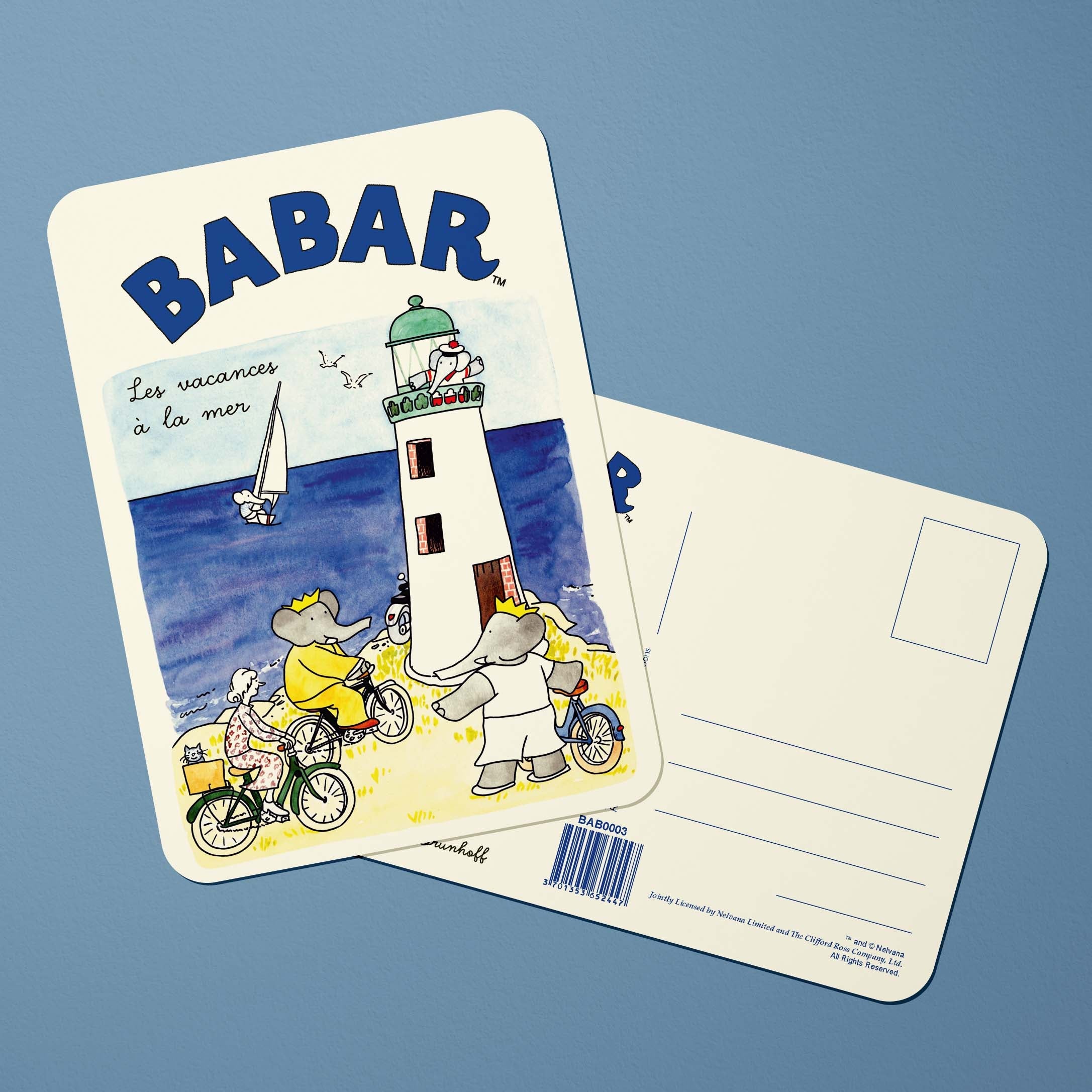 Carte postale Babar Les vacances à la mer