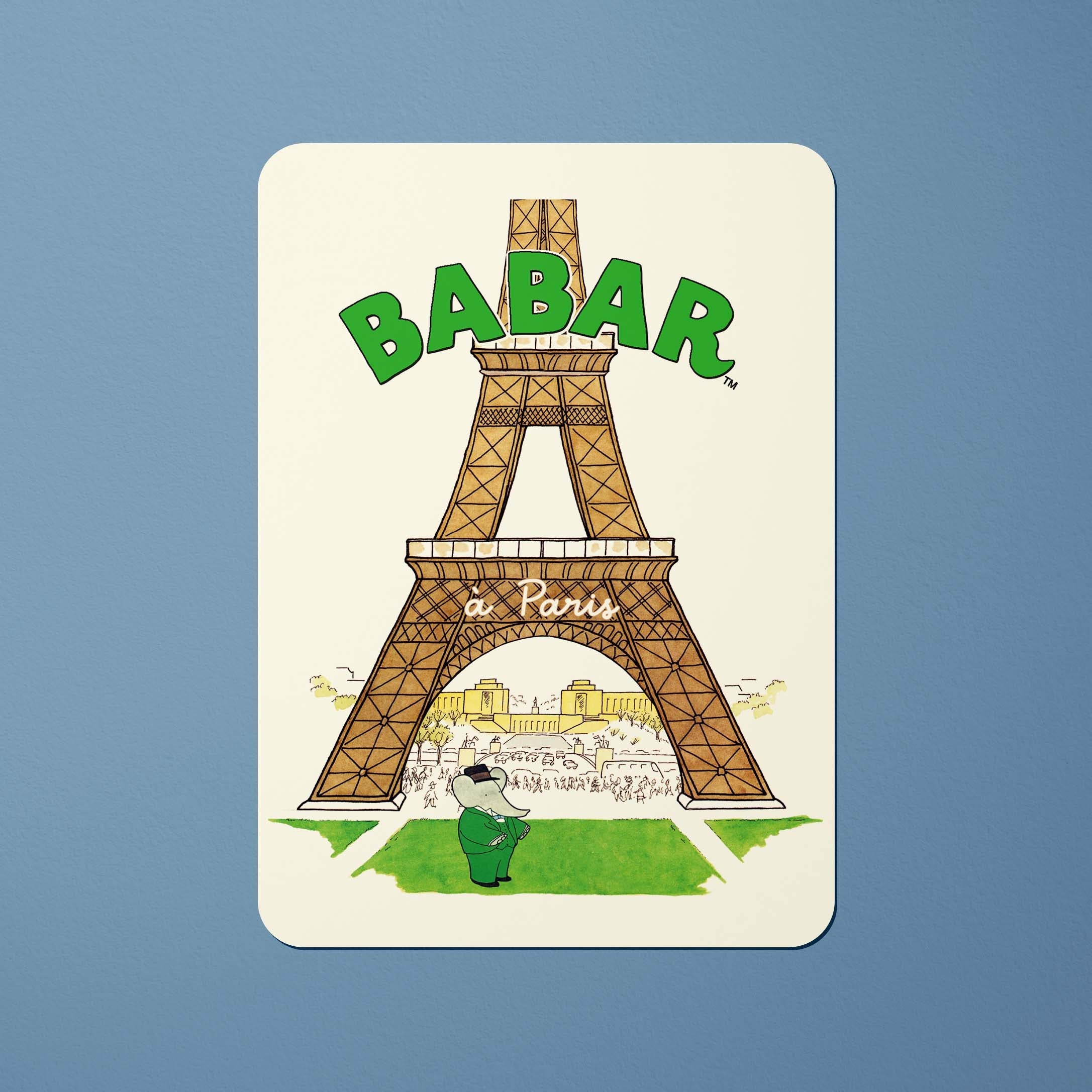 Carte postale Babar Babar à Paris