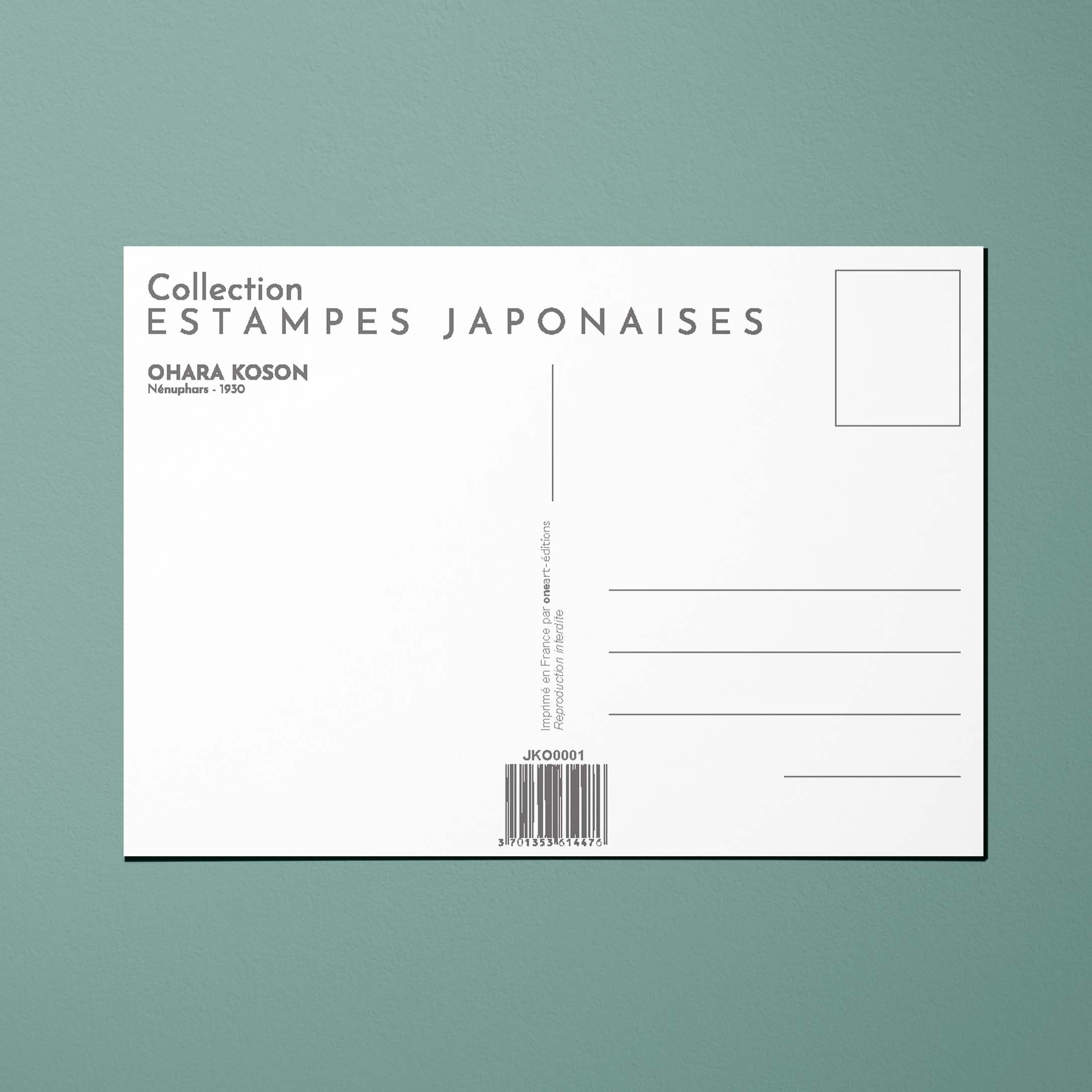 Carte postale Estampes japonaises Nénuphars