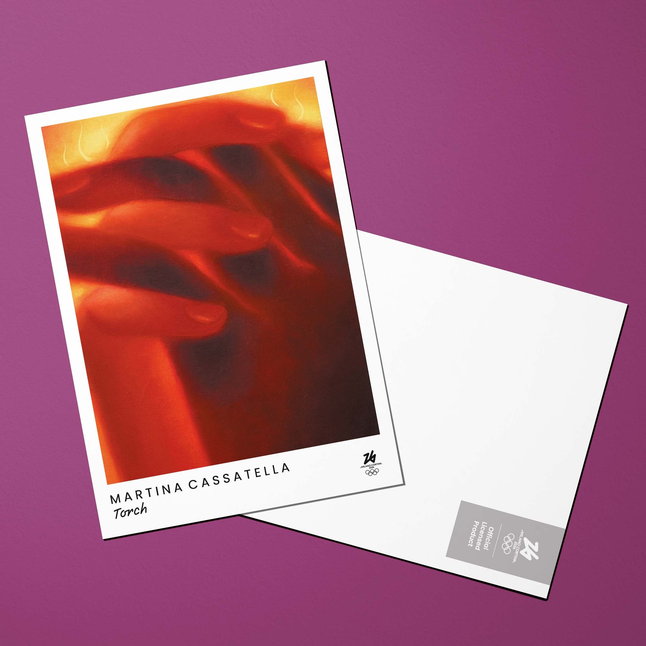 La cartolina del poster artistico olimpico Milano Cortina 2026 di Martina Cassatella