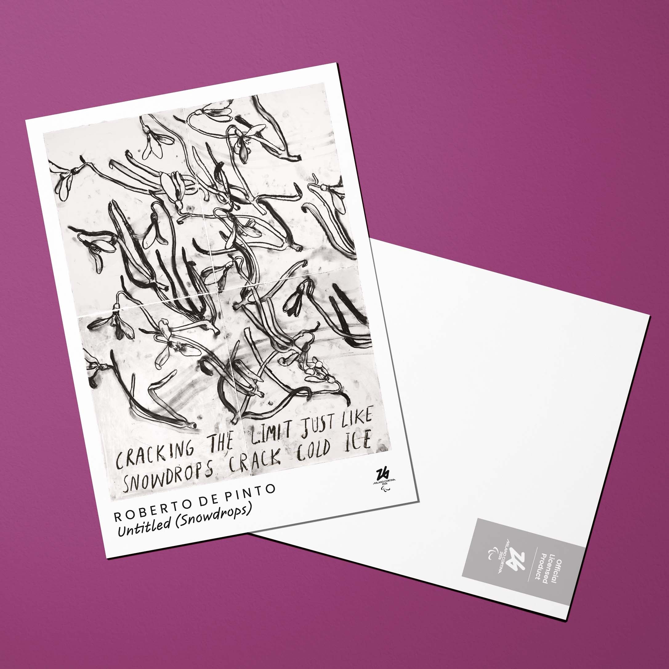 La cartolina del poster artistico paralimpico Milano Cortina 2026 di Roberto de Pinto