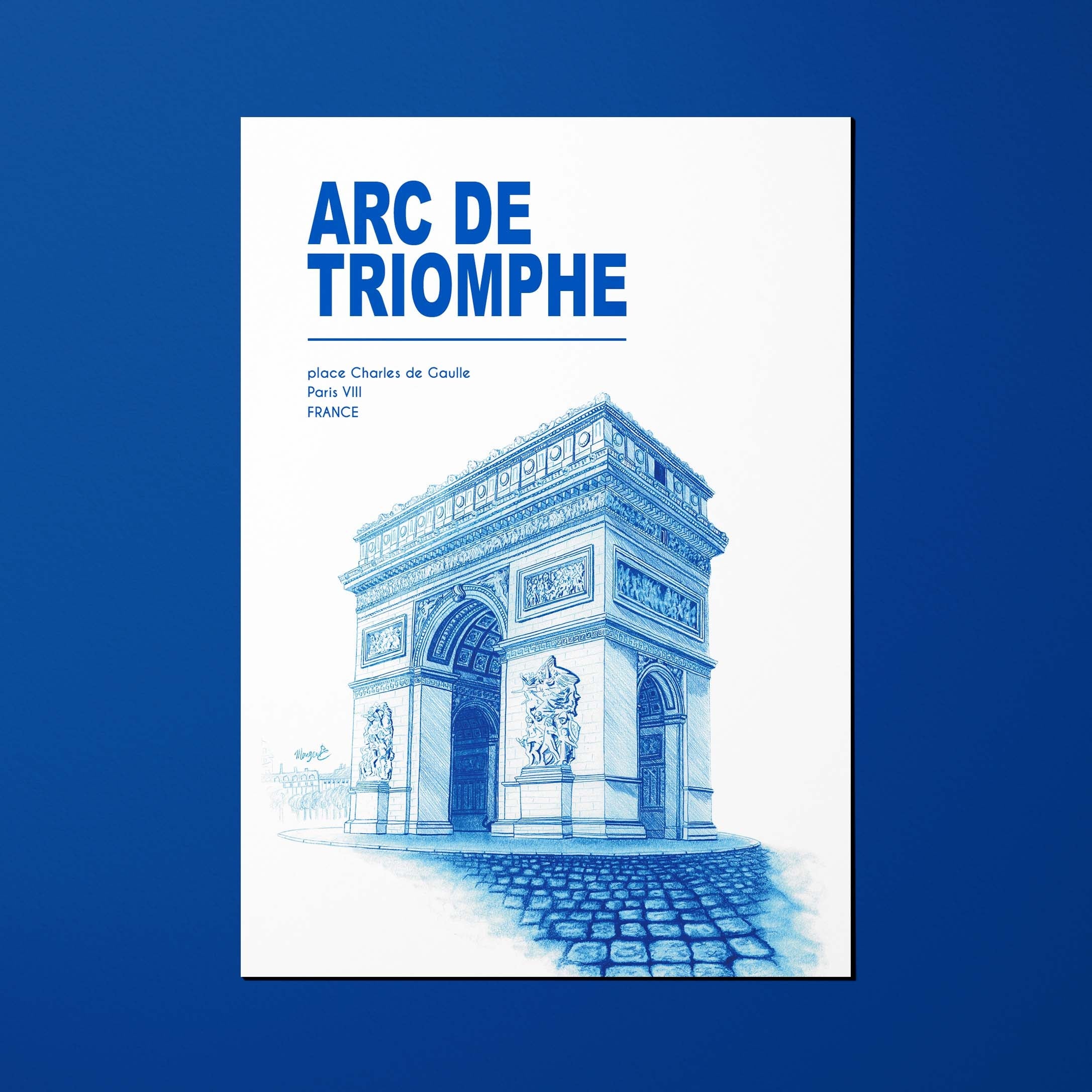 Carte postale La Ville en Bleu Arc de Triomphe