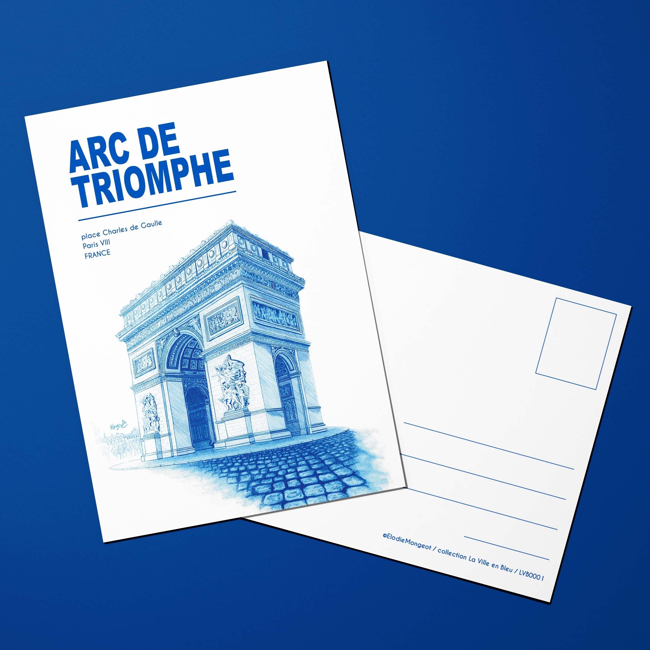 Carte postale La Ville en Bleu Arc de Triomphe