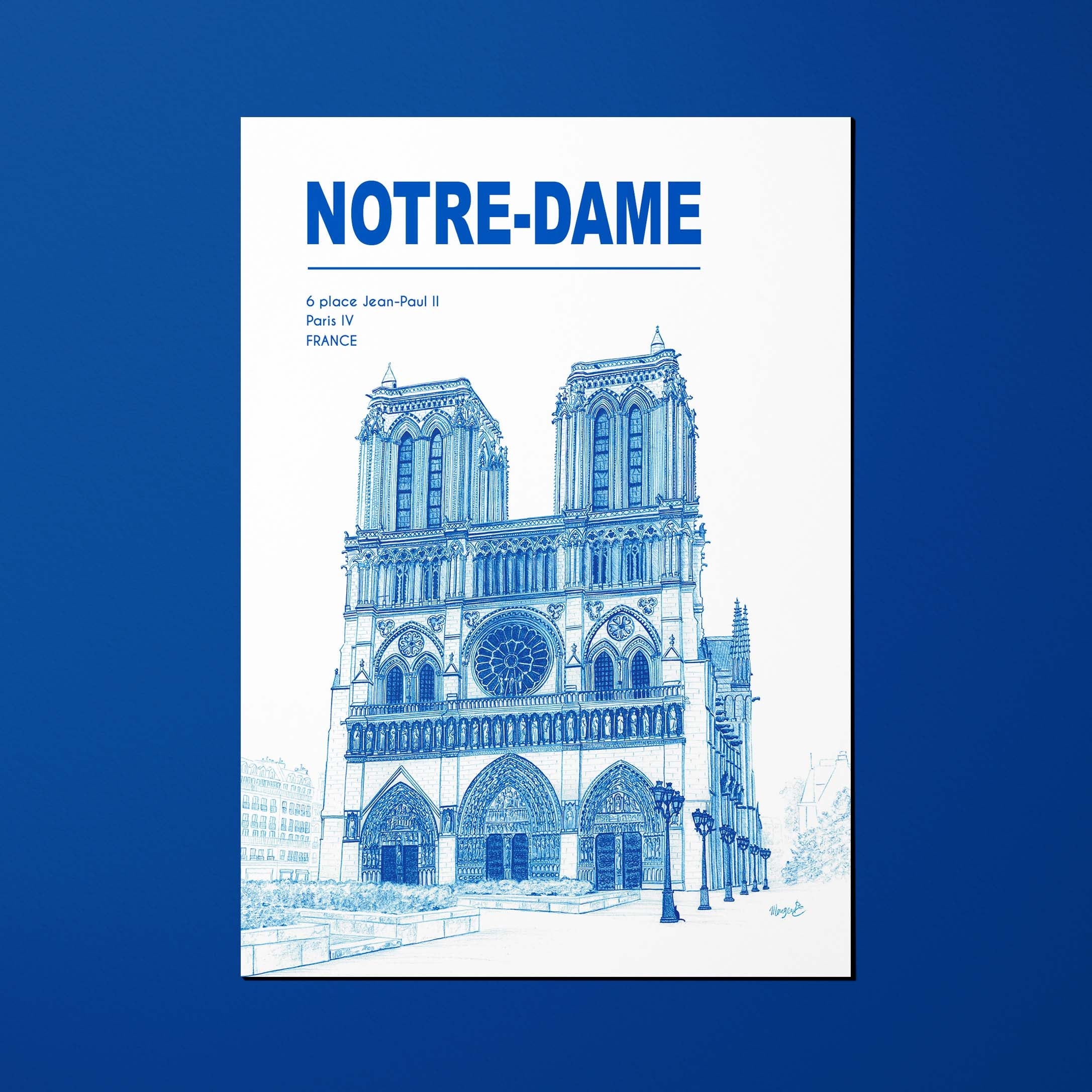 Carte postale La Ville en Bleu Notre-Dame