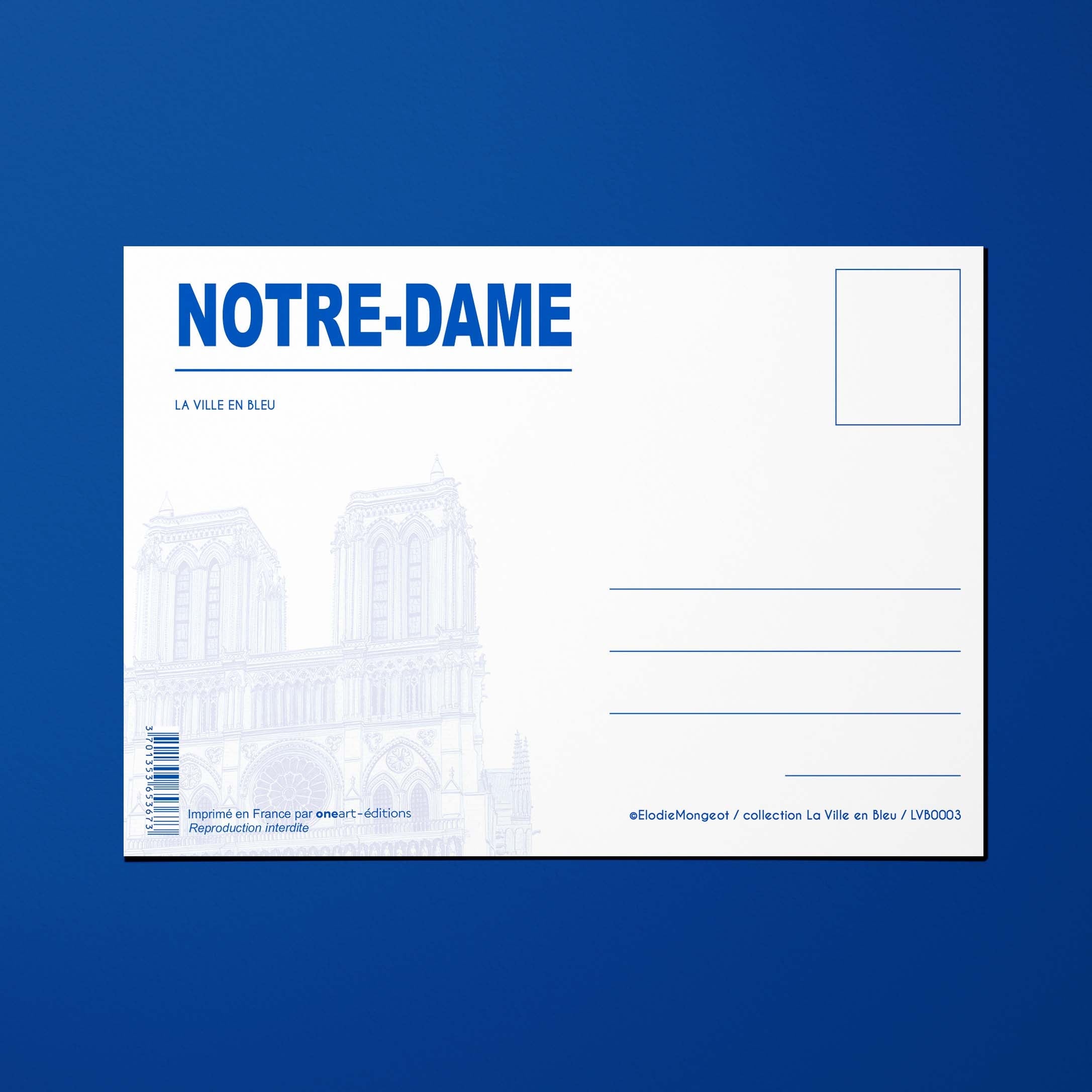 Carte postale La Ville en Bleu Notre-Dame