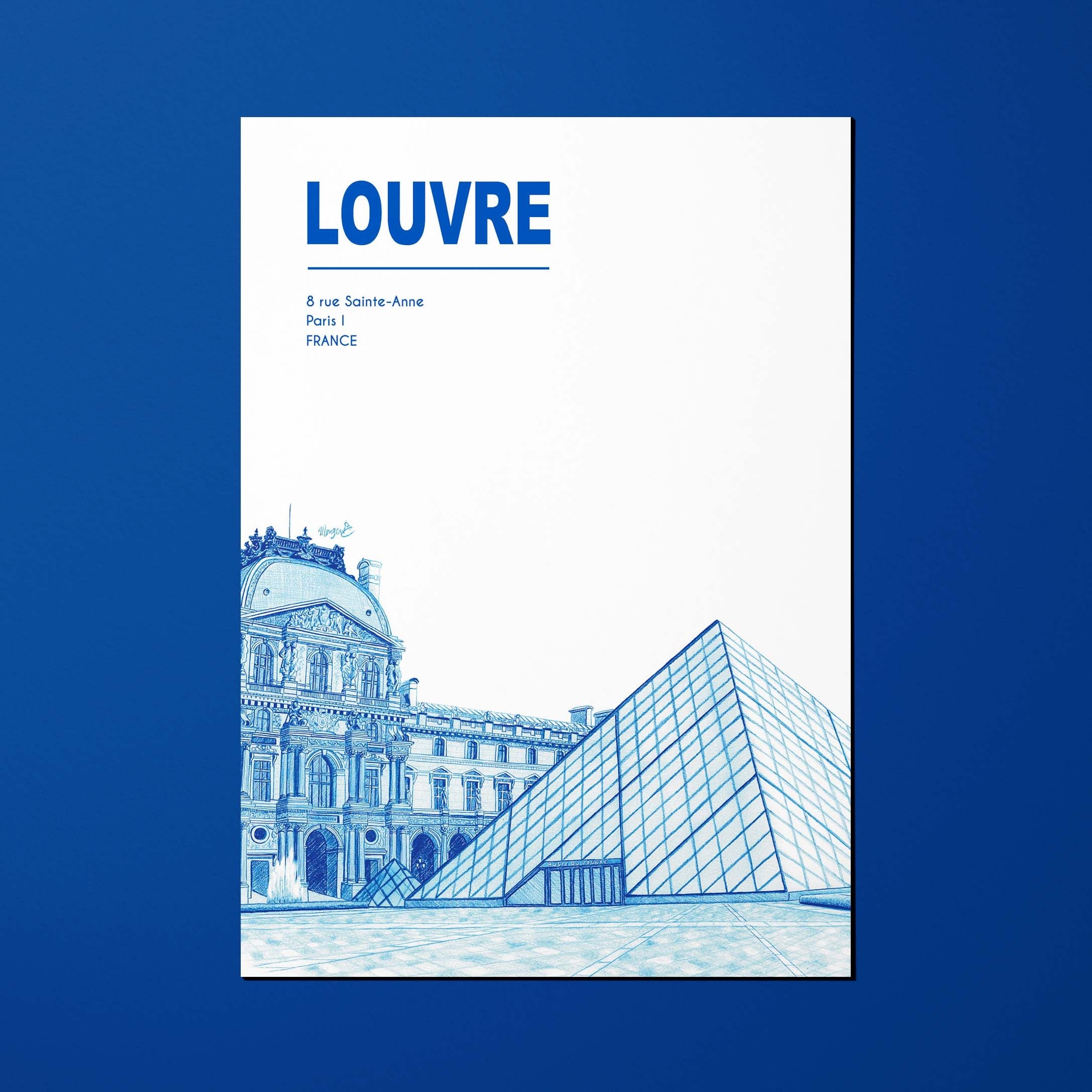 Carte postale La Ville en Bleu Louvre