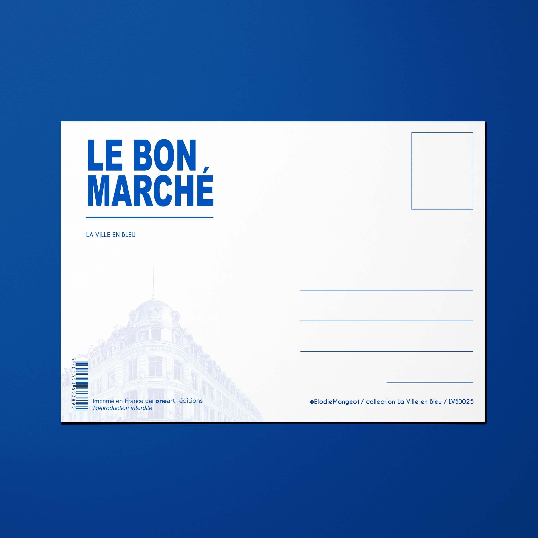 Carte postale La Ville en Bleu Le Bon Marché