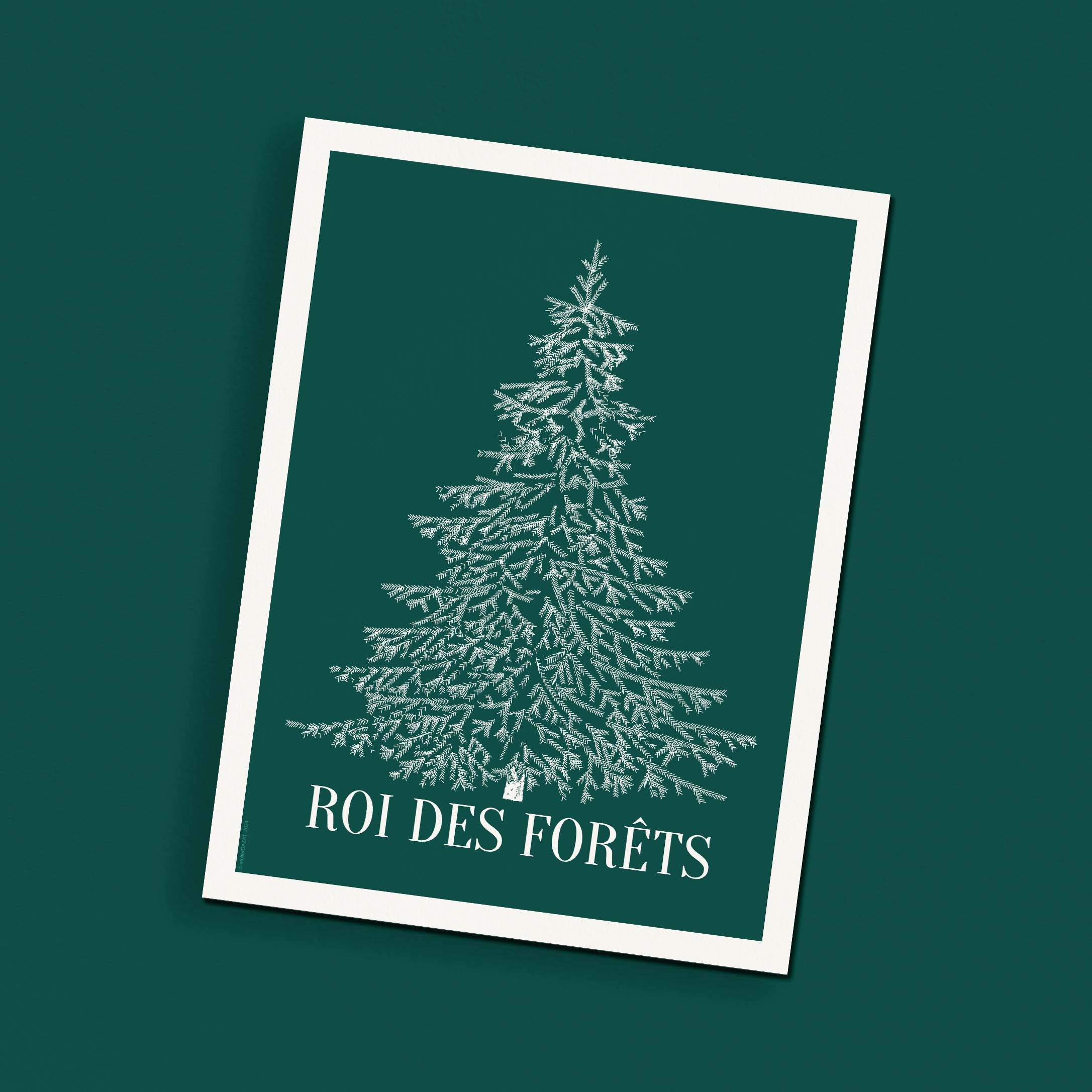 Affiche atelierDAZAT Roi des forêts coloré