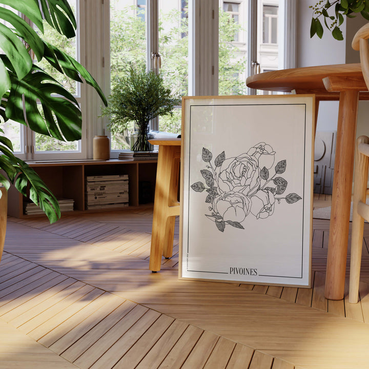 Affiche atelierDAZAT Pivoines