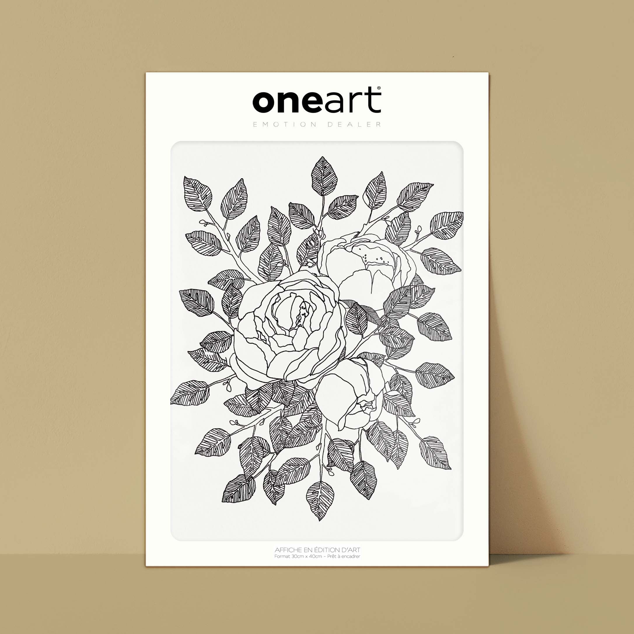 Affiche atelierDAZAT Bouquet de pivoines-oneart.fr