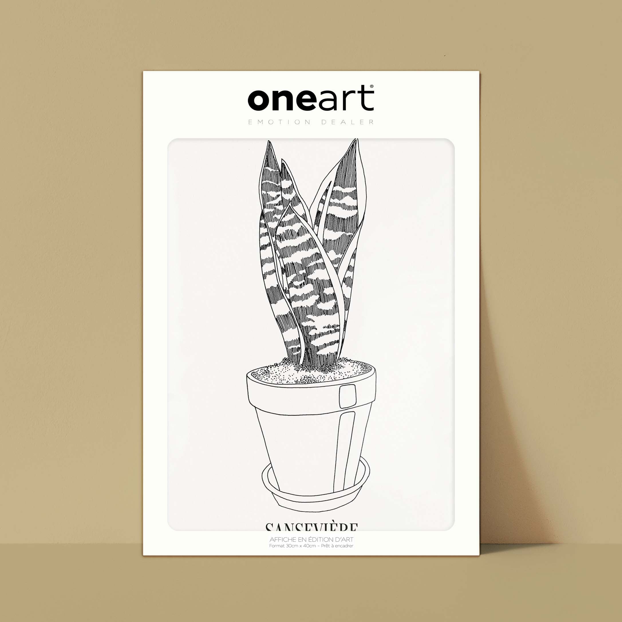 Affiche atelierDAZAT Sansevière-oneart.fr