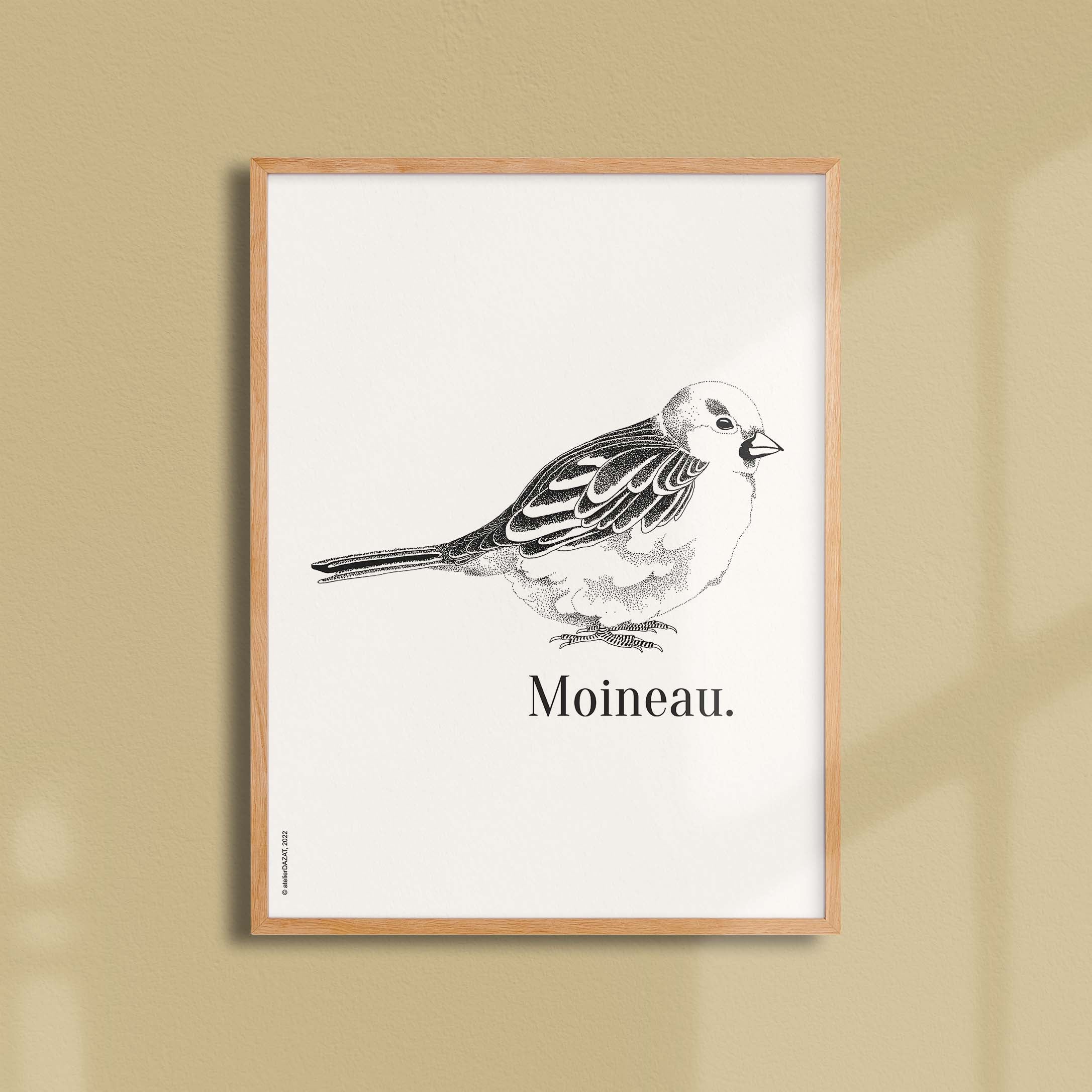 Affiche atelierDAZAT Moineau-oneart.fr