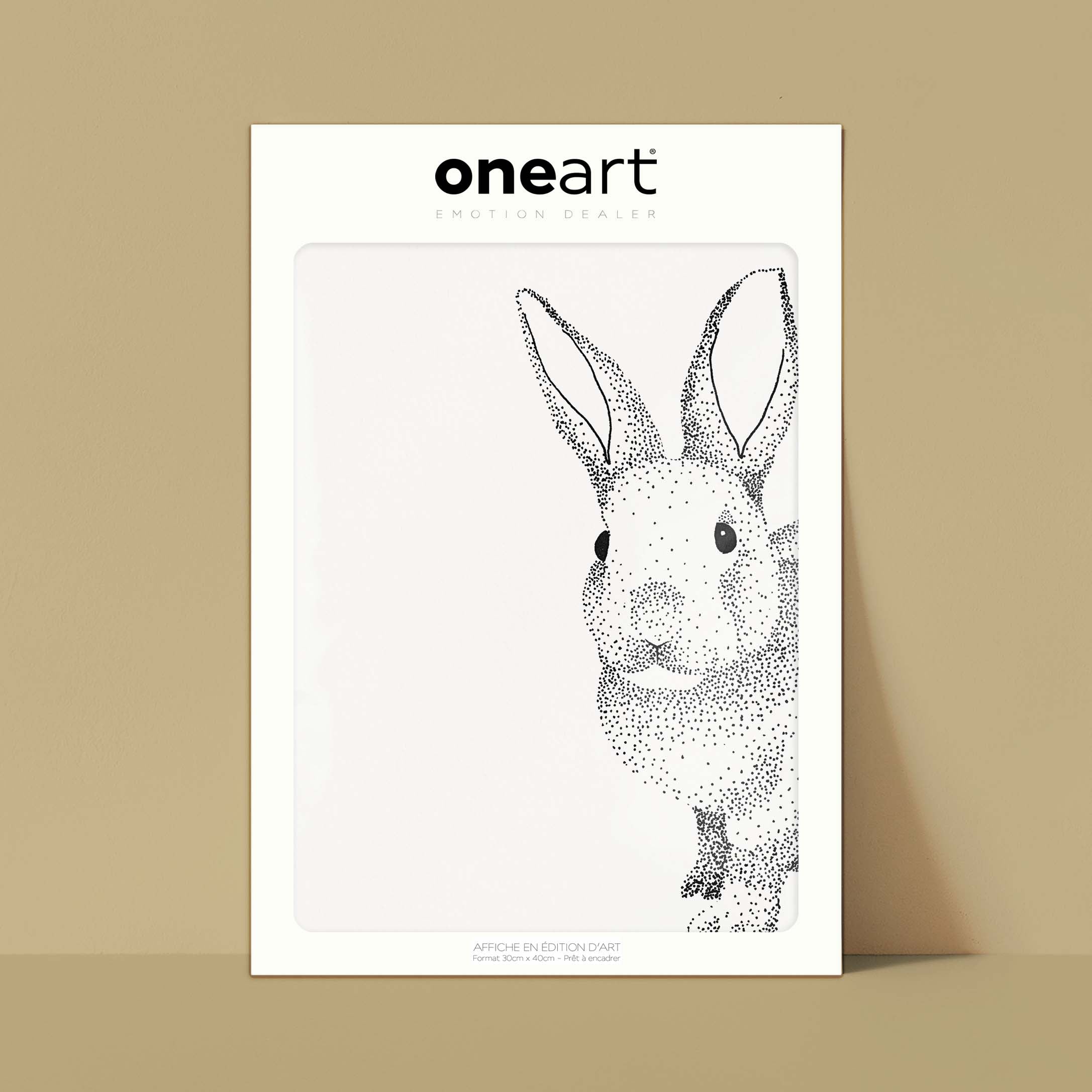 Affiche atelierDAZAT Lapin-oneart.fr