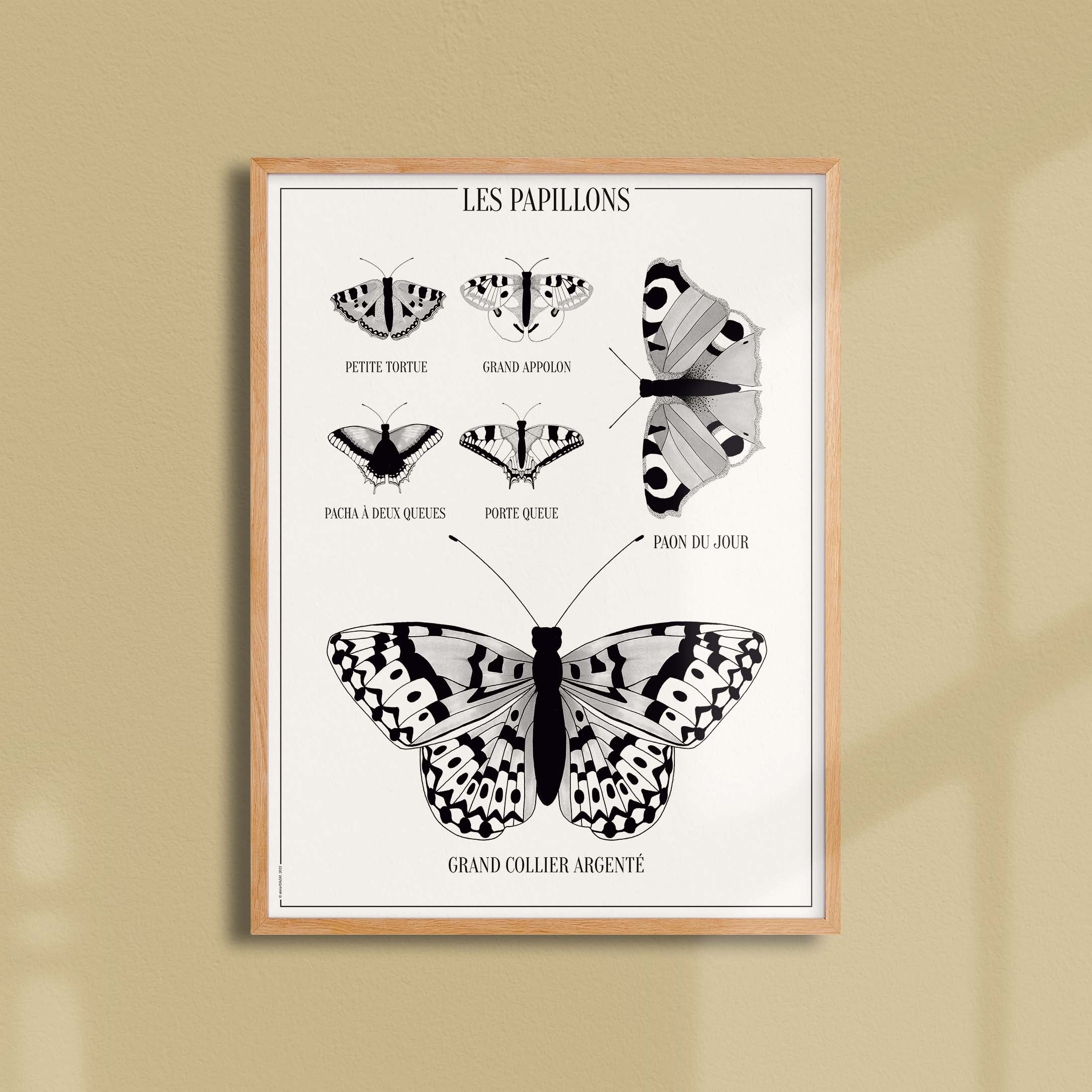 Affiche atelierDAZAT Les papillons-oneart.fr