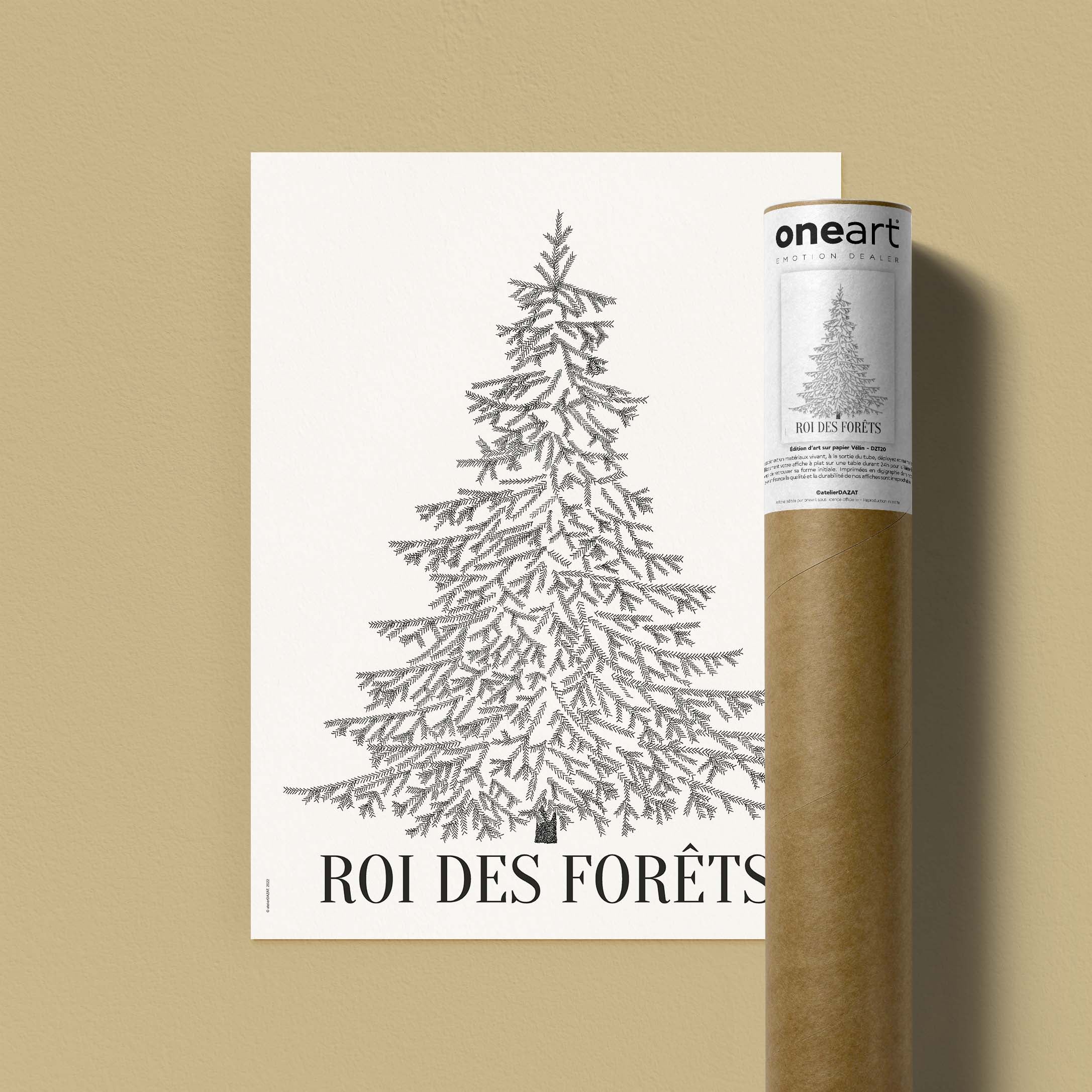 Affiche atelierDAZAT Roi des forêts-oneart.fr