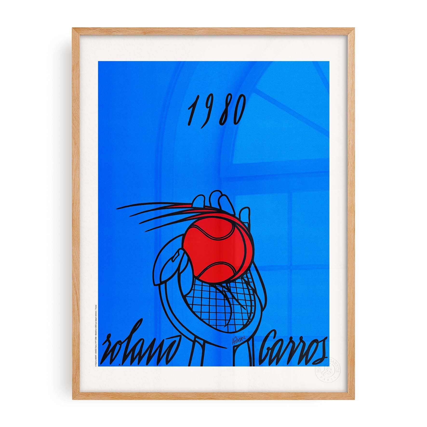 Affiche "Les Imparfaits" Roland-Garros 1980 par Valerio ADAMI