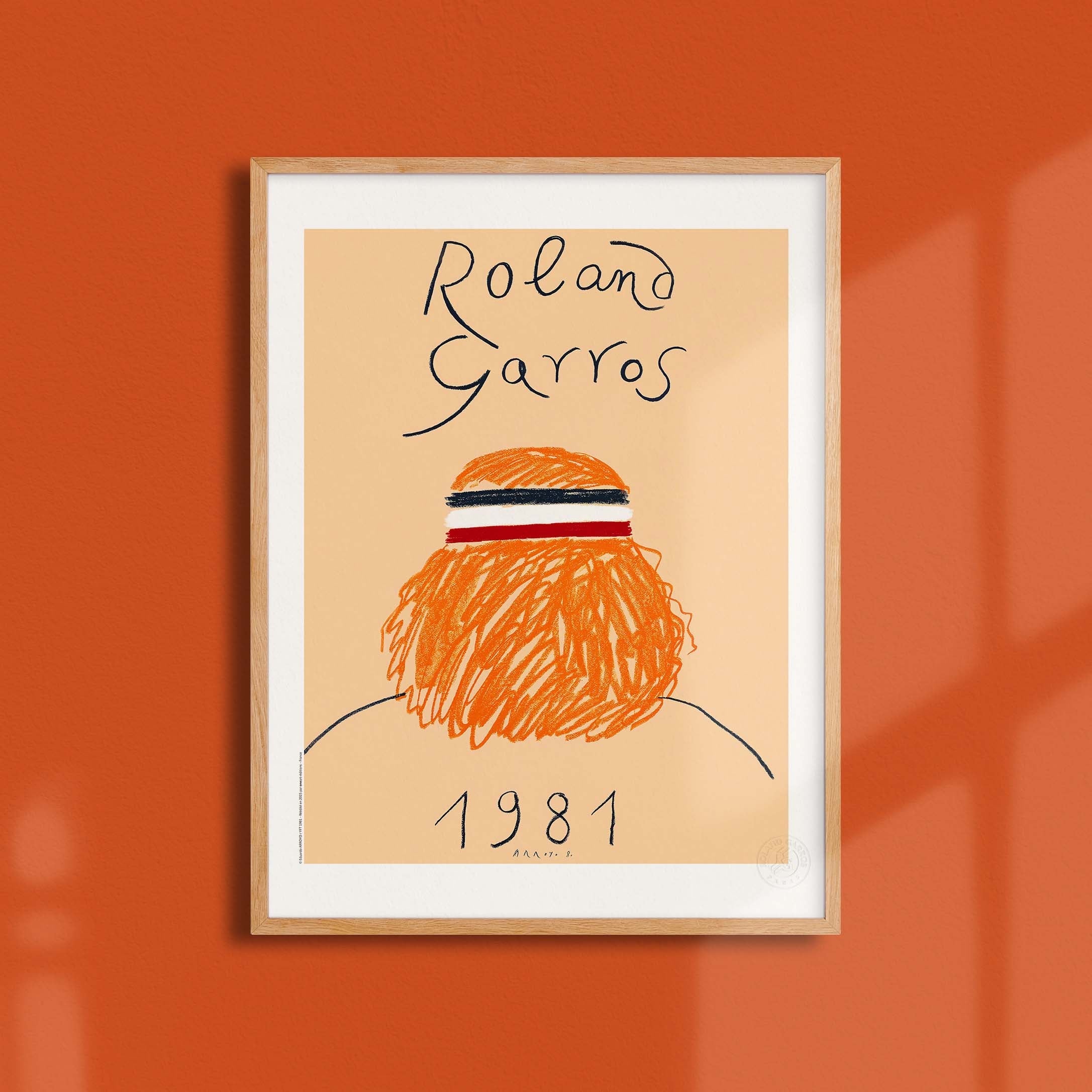 Affiche "Les Imparfaits" Roland-Garros 1981 par Eduardo ARROYO