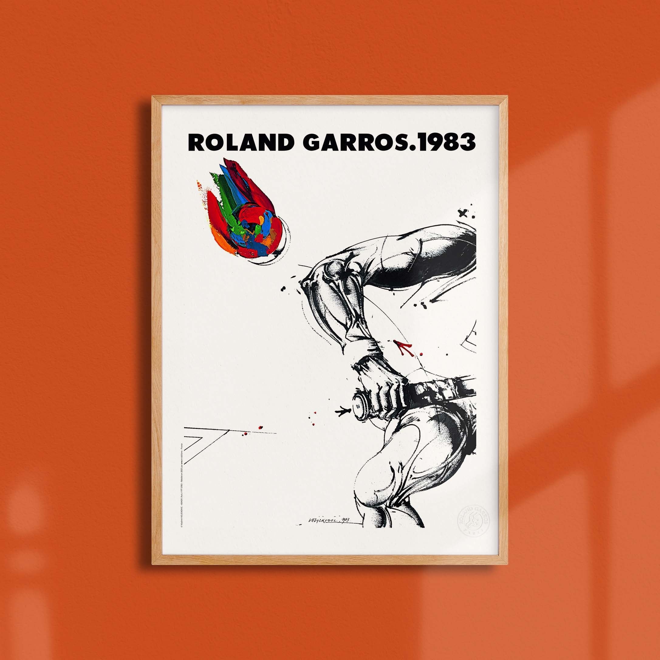 Affiche "Les Imparfaits" Roland-Garros 1983 par Vladimir VELICKOVIC
