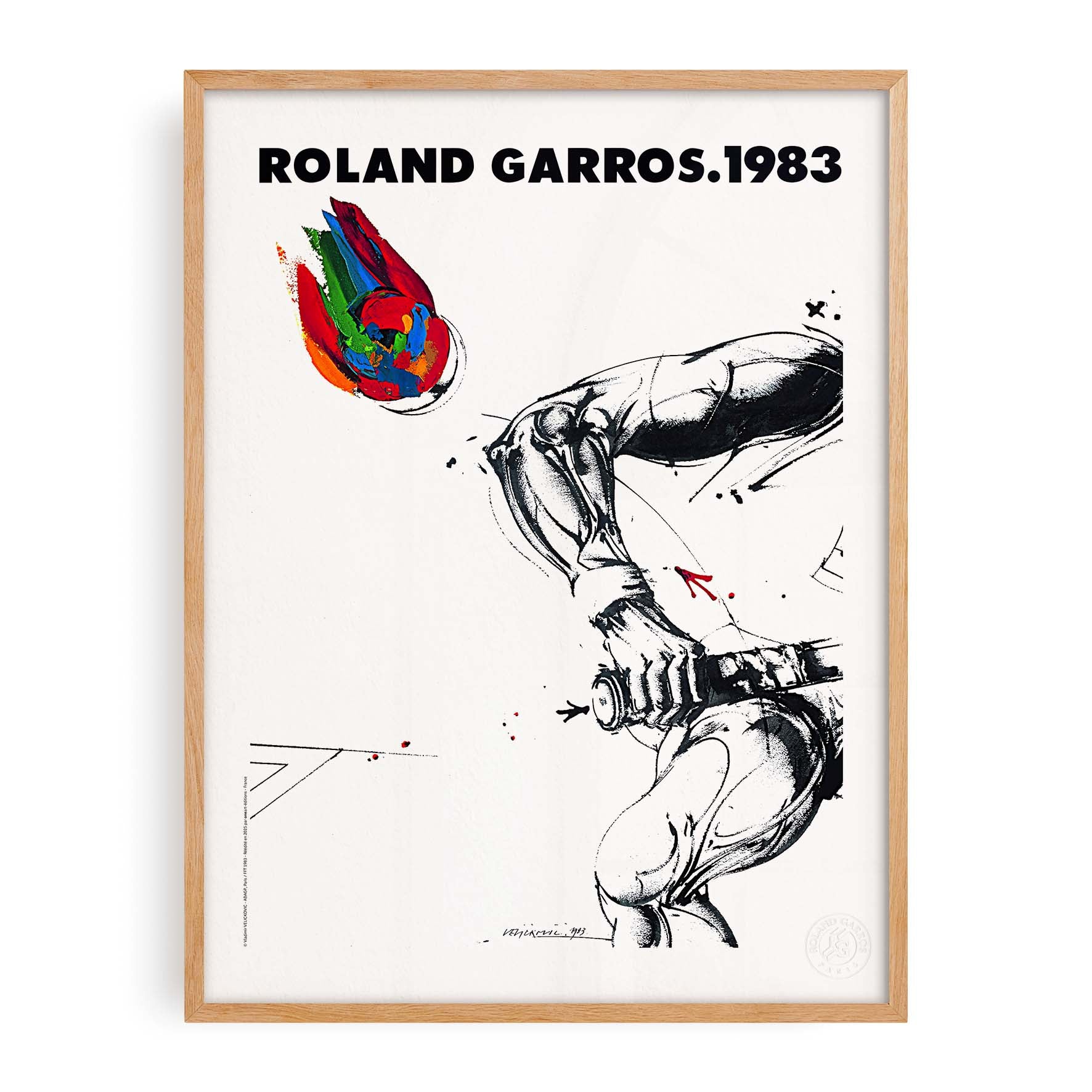 Affiche Roland-Garros 1983 par Vladimir VELICKOVIC