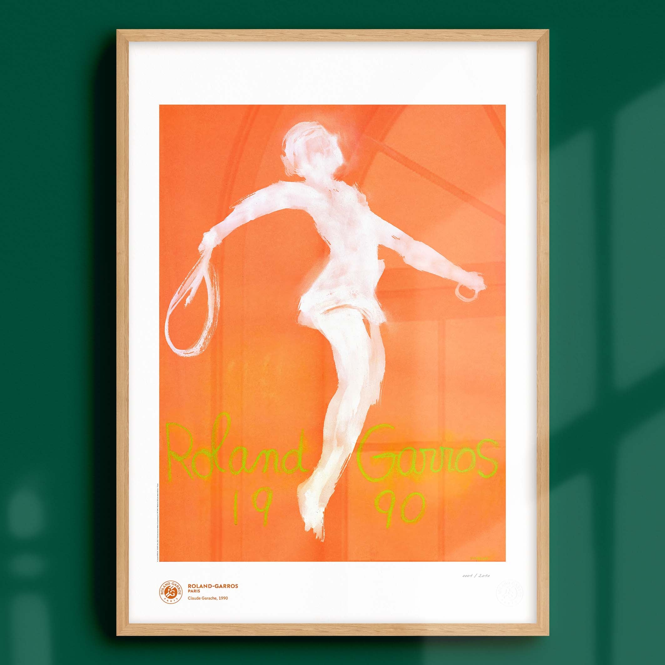 ÉDITION LIMITÉE PREMIUM - Affiche Roland-Garros 1990 par Claude GARACHE