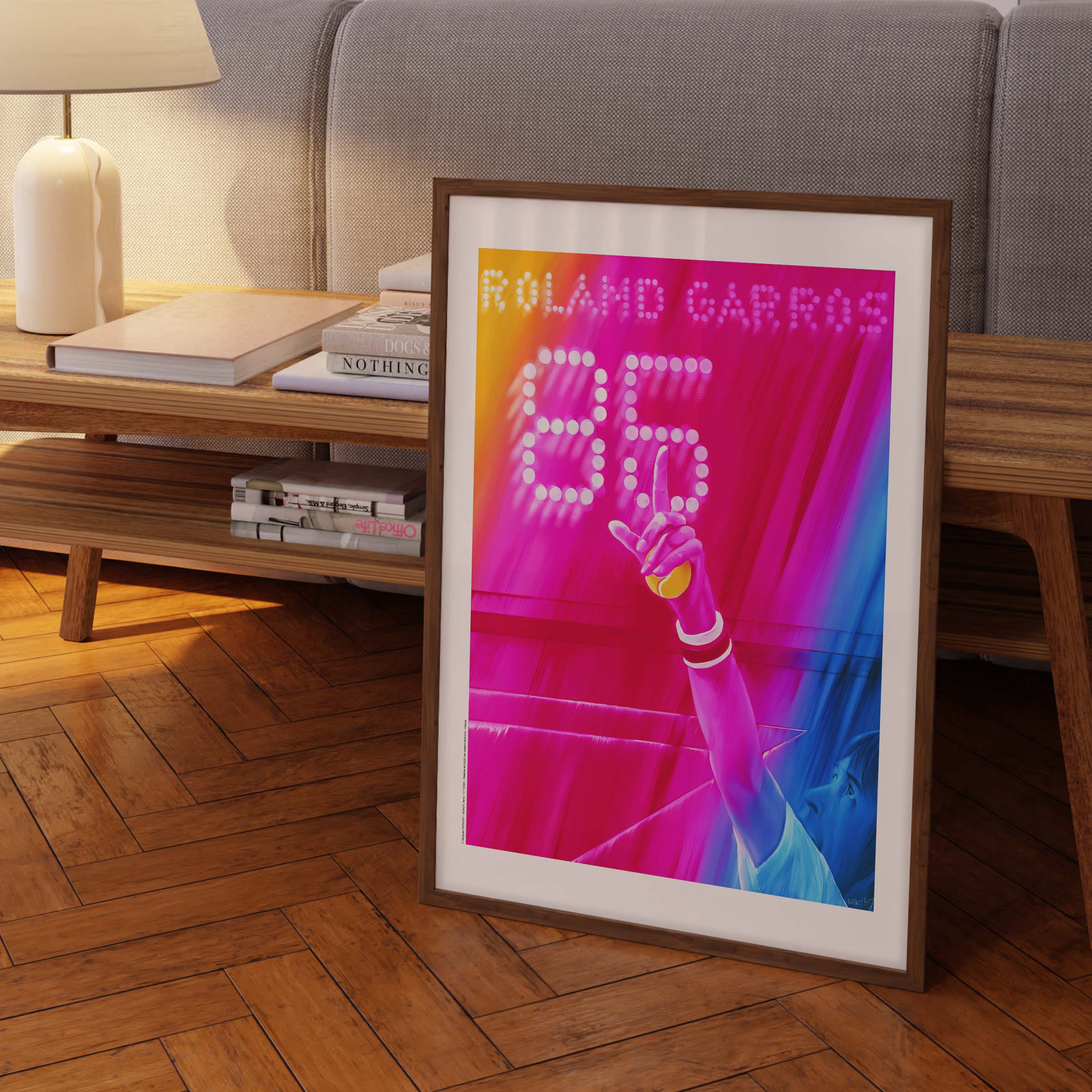 Affiche "Les Imparfaits" Roland-Garros 1985 par Jacques MONORY