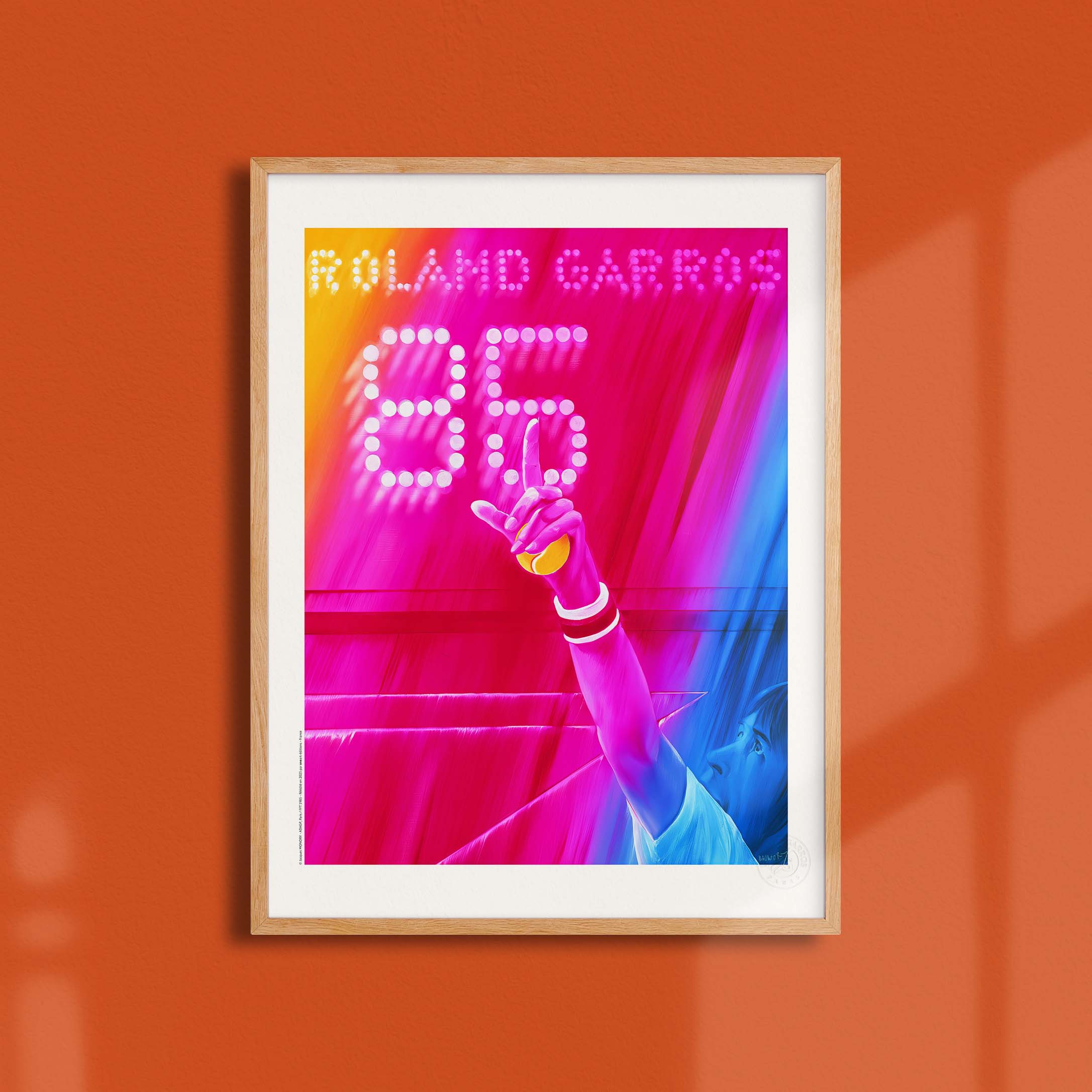 Affiche "Les Imparfaits" Roland-Garros 1985 par Jacques MONORY