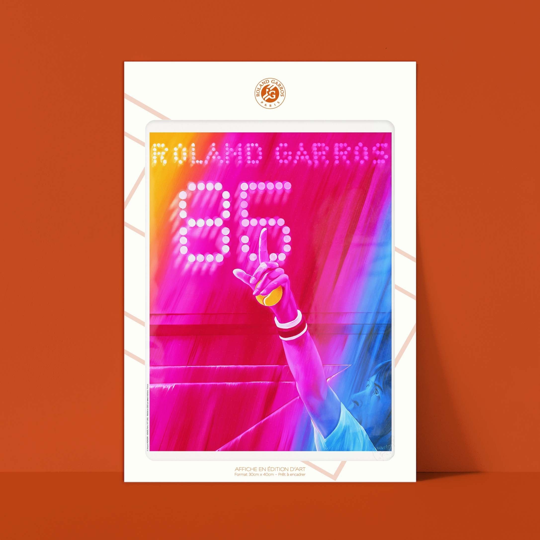 Affiche "Les Imparfaits" Roland-Garros 1985 par Jacques MONORY