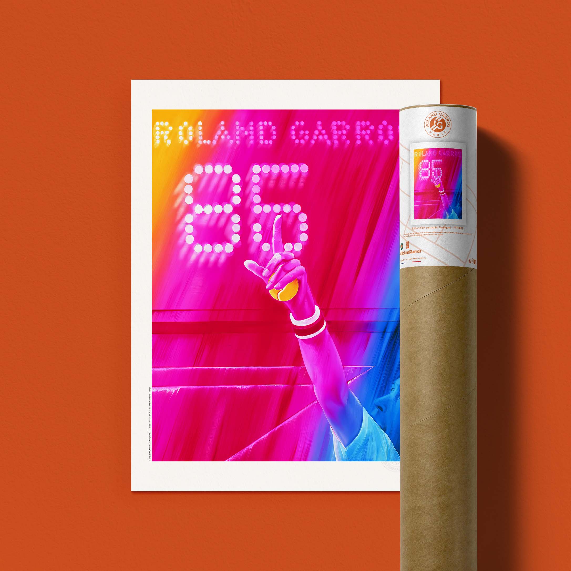 Affiche Roland Garros 1985 par Jacques MONORY
