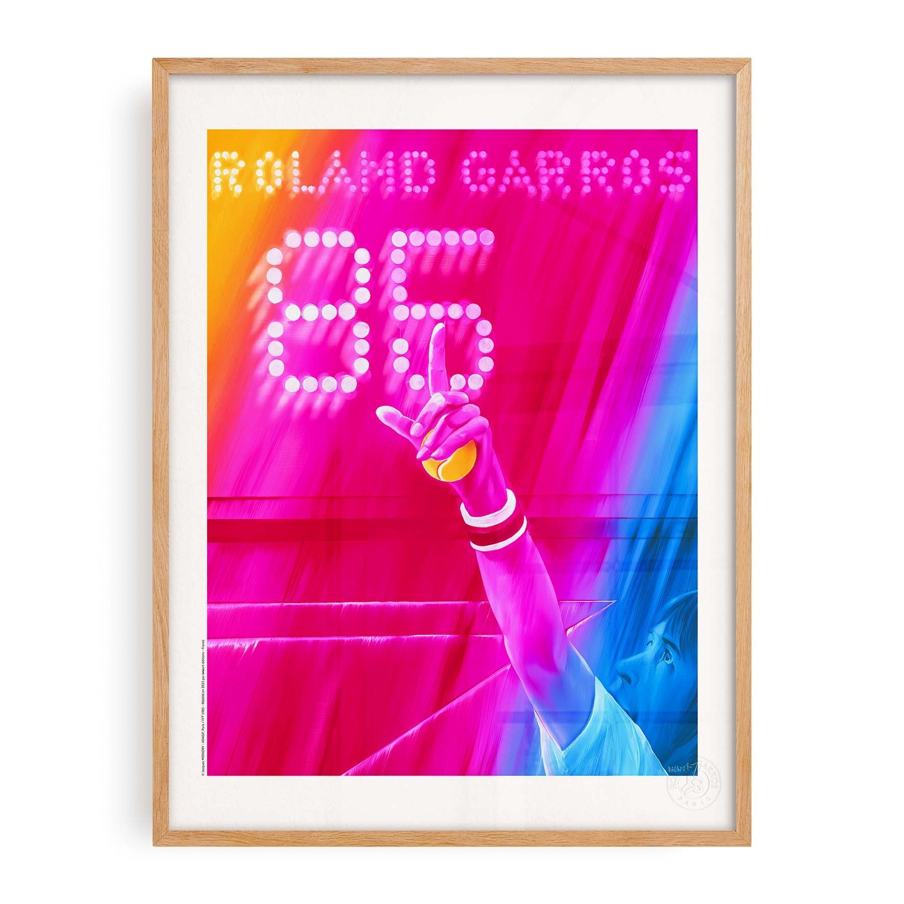 Affiche "Les Imparfaits" Roland-Garros 1985 par Jacques MONORY