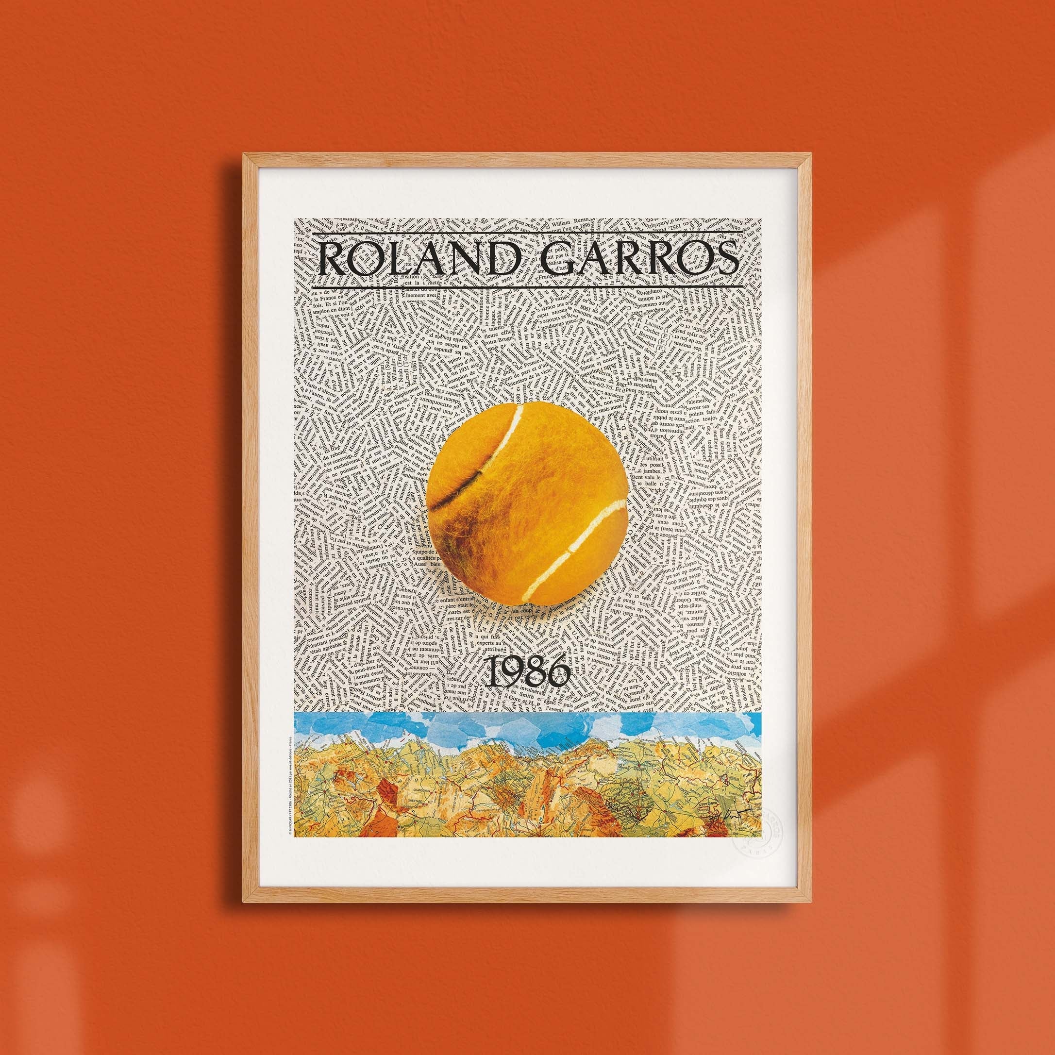 Affiche "Les Imparfaits" Roland-Garros 1986 par Jiri KOLAR