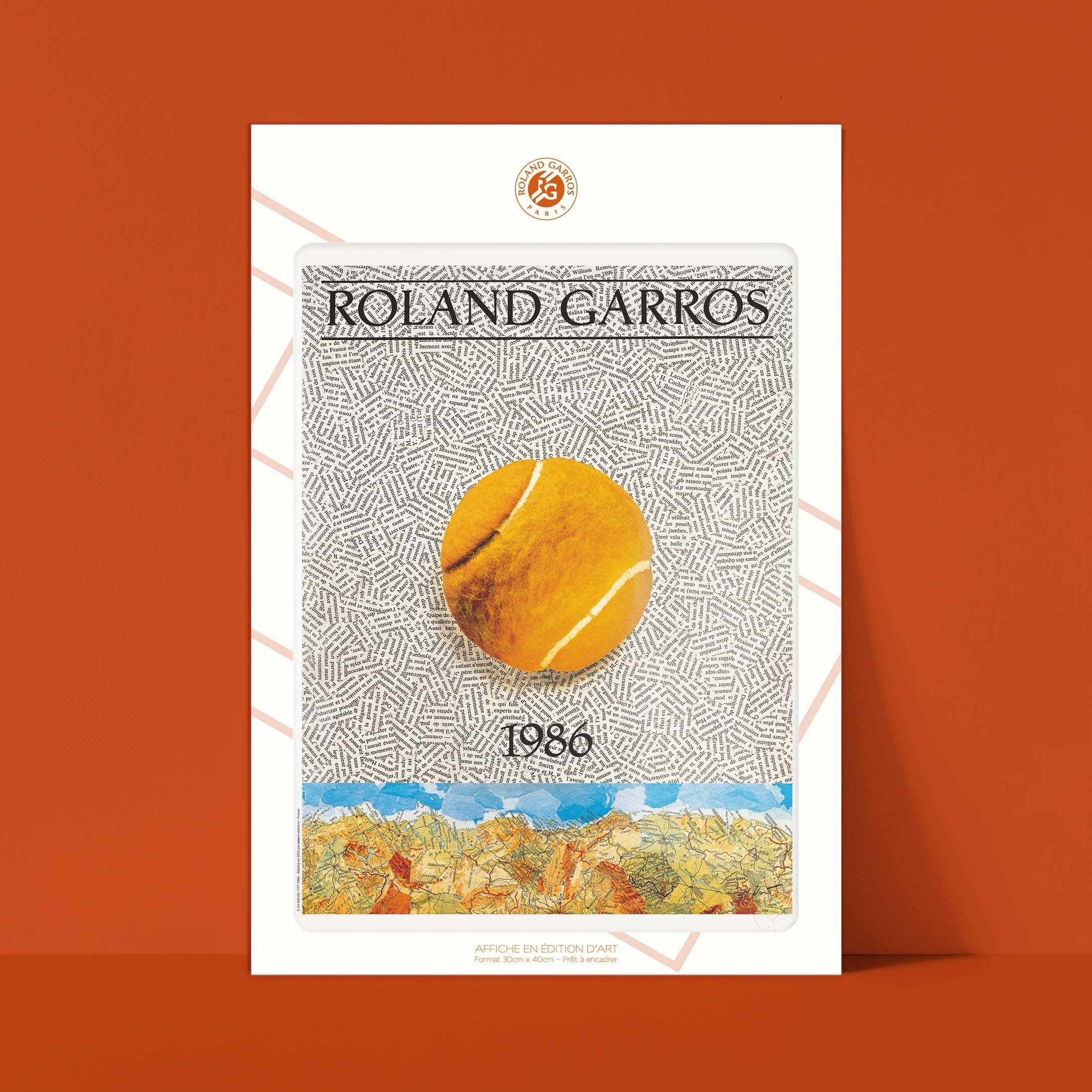 Affiche "Les Imparfaits" Roland-Garros 1986 par Jiri KOLAR