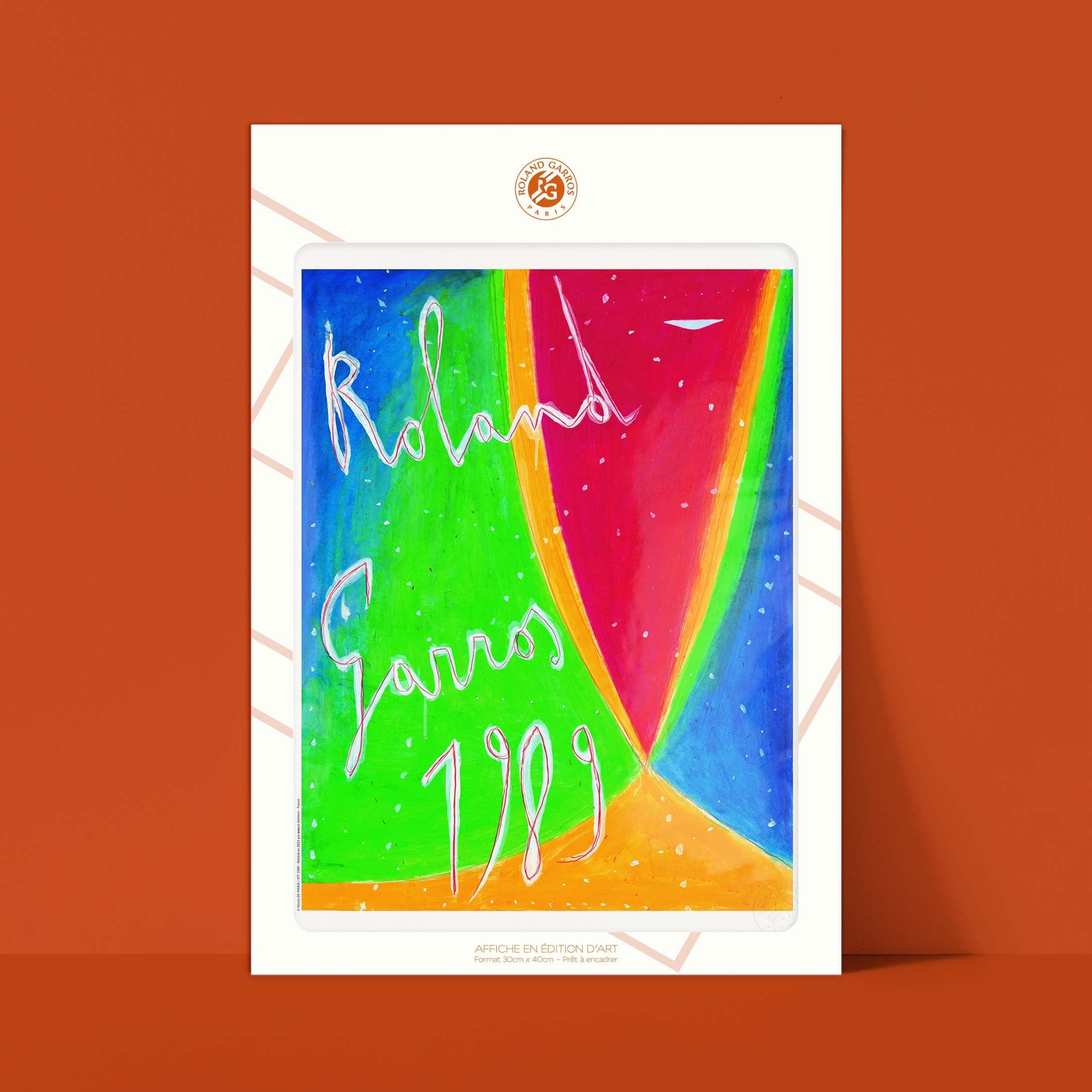 Affiche Roland-Garros 1989 par Nicola DE MARIA