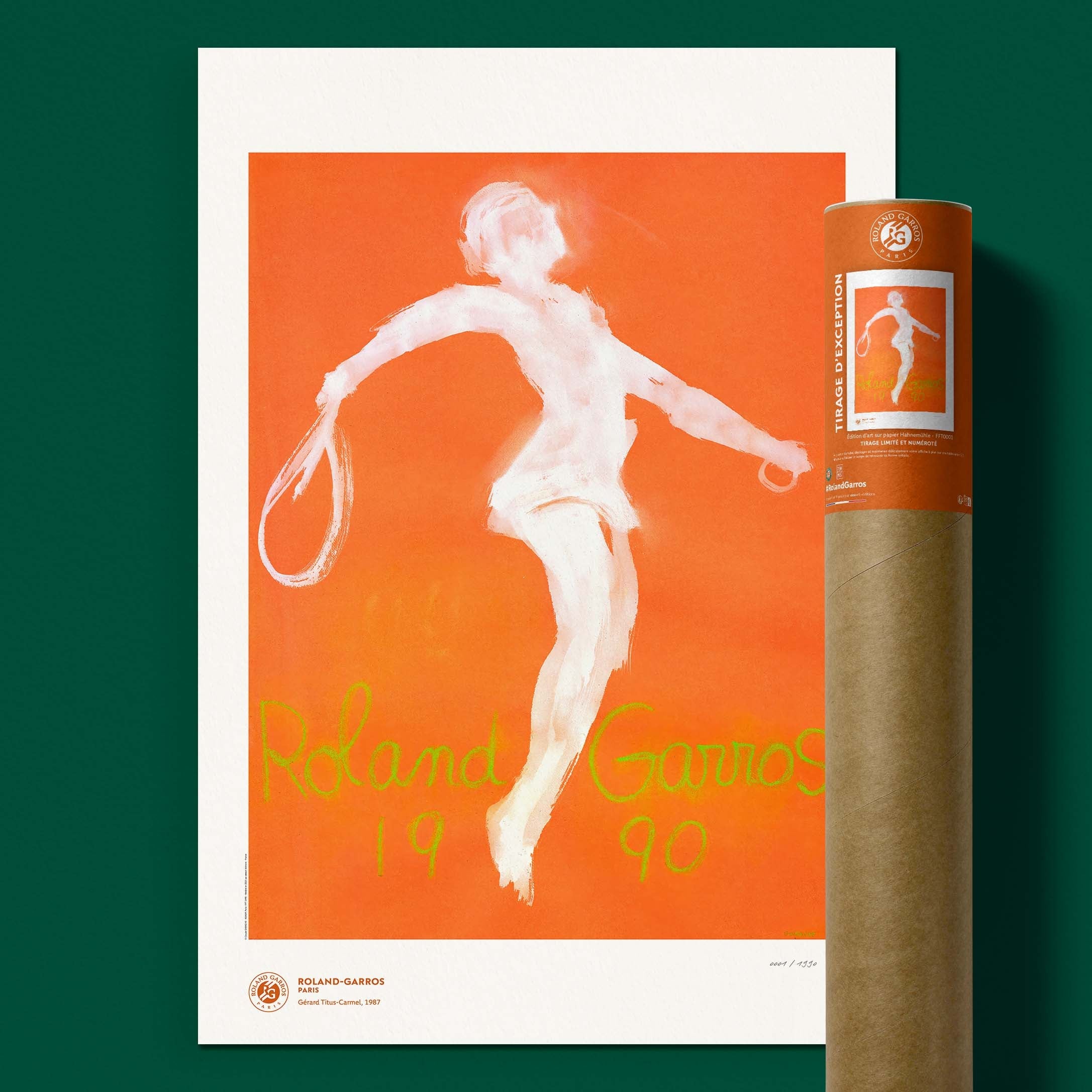 ÉDITION LIMITÉE PREMIUM - Affiche Roland-Garros 1990 par Claude GARACHE