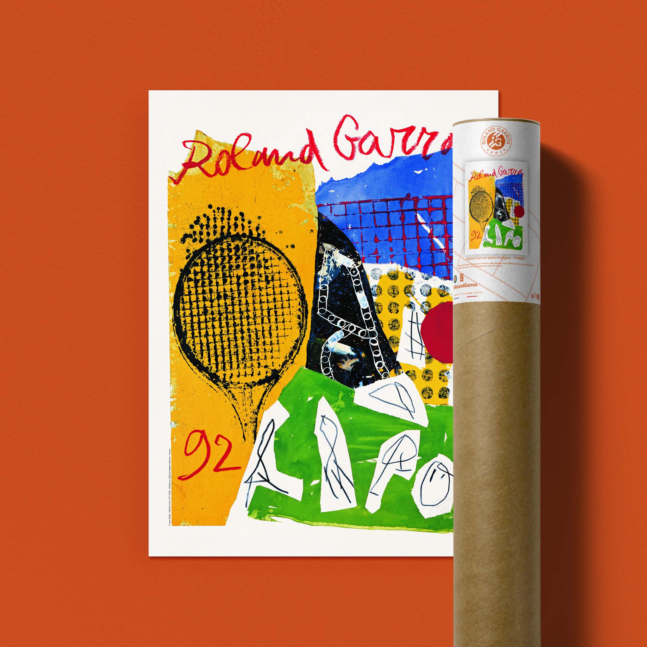 Affiche Roland-Garros 1992 par Jan VOSS